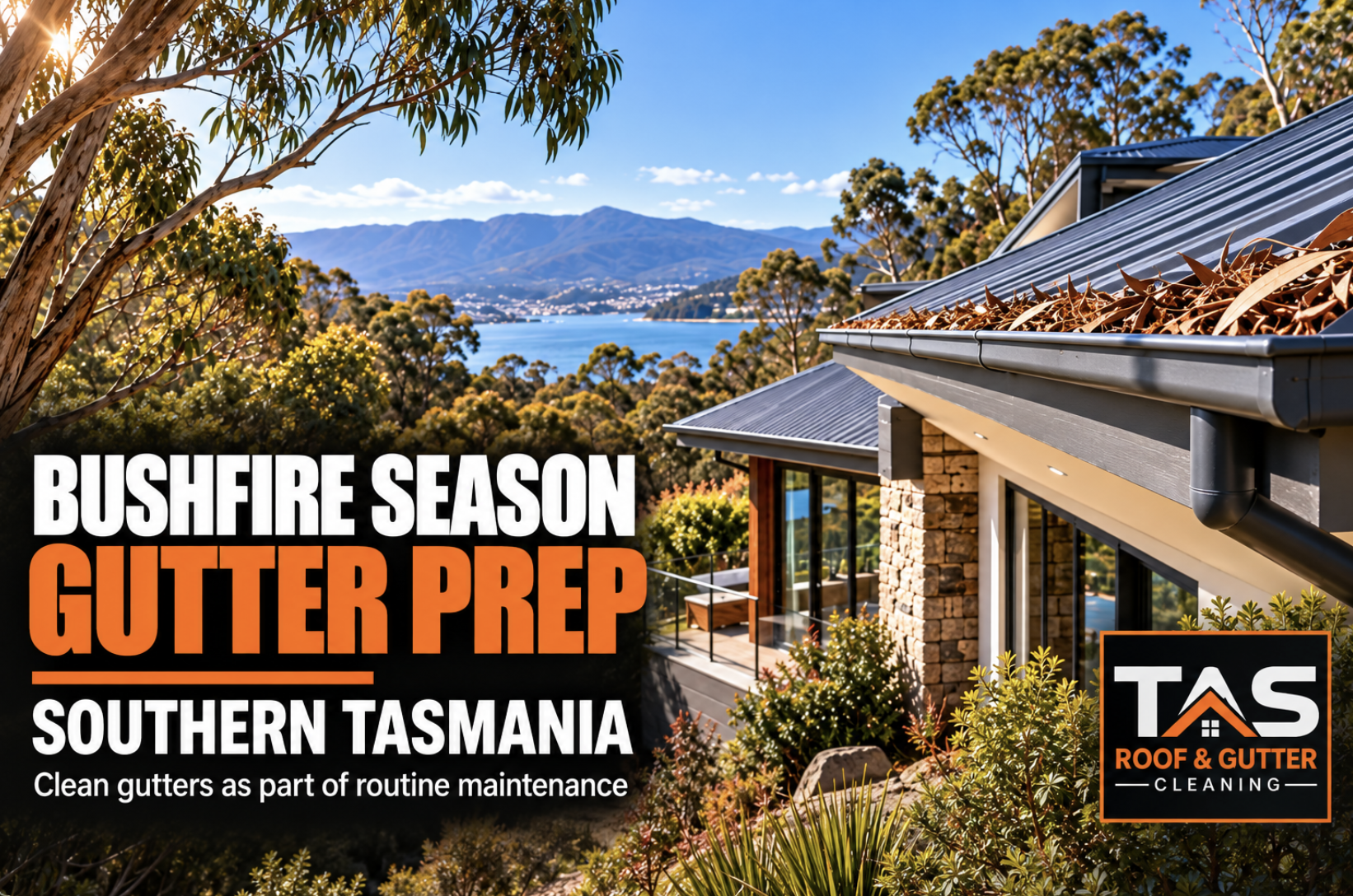 Bushfire Season Gutter Prep for Southern Tasmania