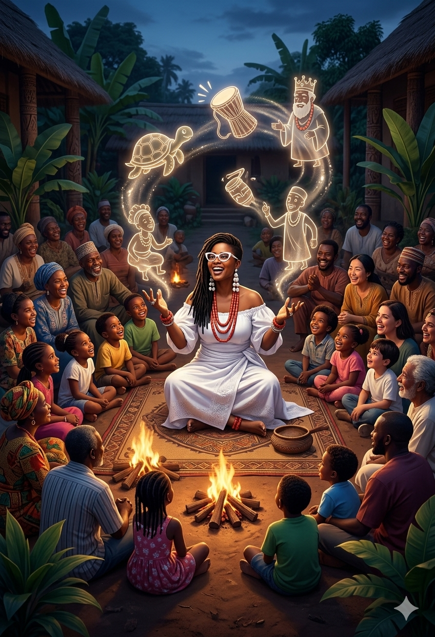 An AI image of the Host, DUMOH Live with Dr Upiomoh - Indigenous Civilizational Educator, Heritage-Driven Leadership Strategist, and Charming Storyteller