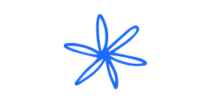 Blue star-shaped line drawing on black background.