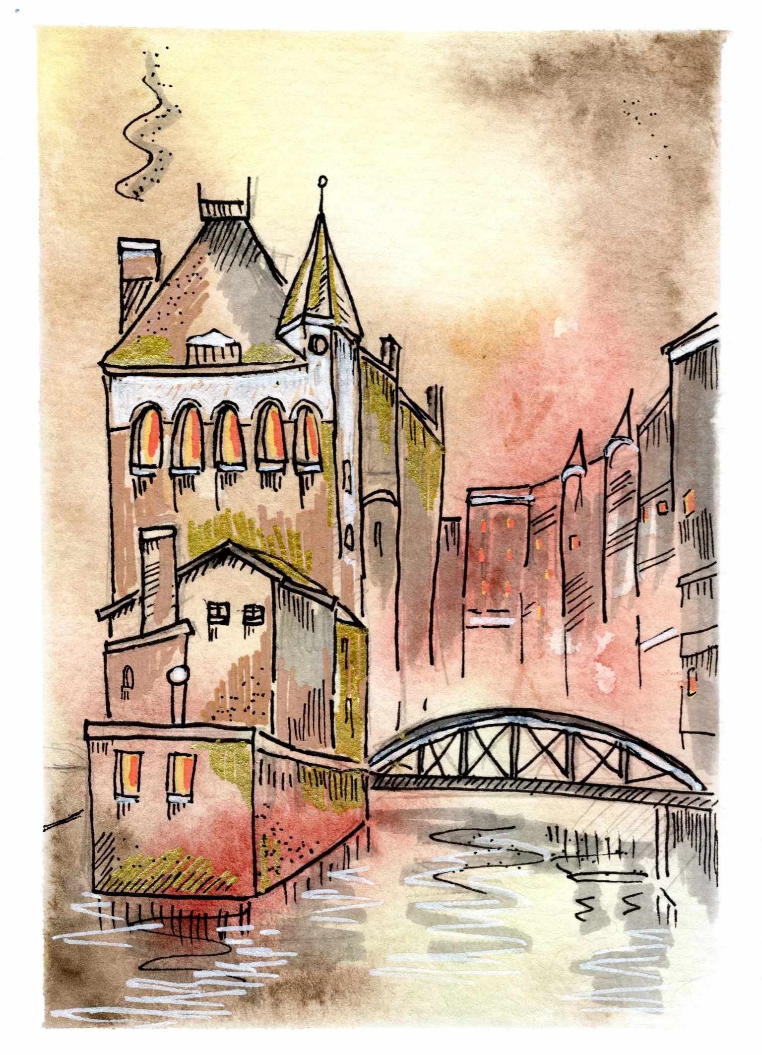 Hamburg Speicherstadt – FineArt Kunstdruck – 13x18cm