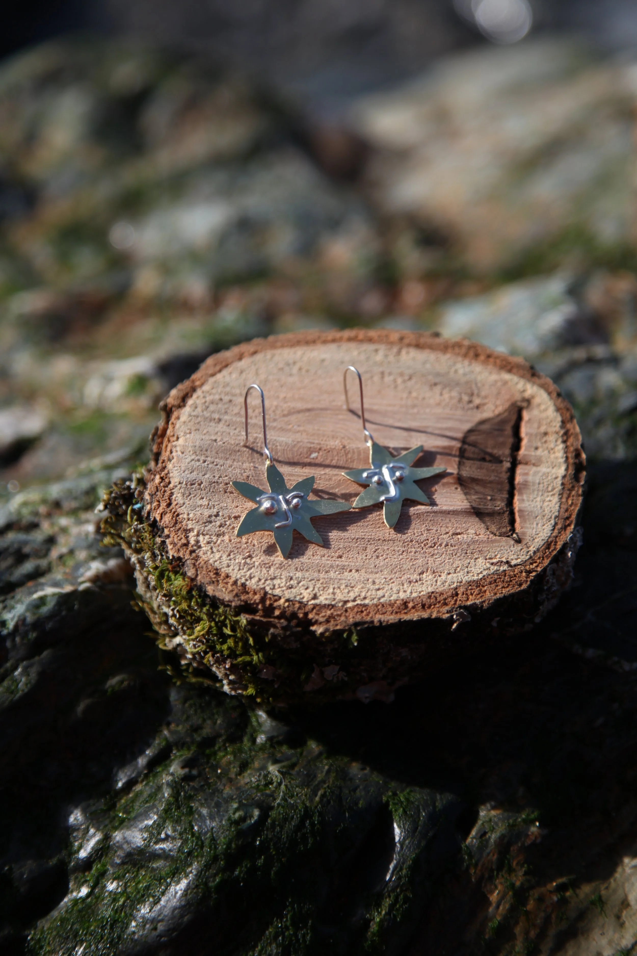 Star Face Earrings