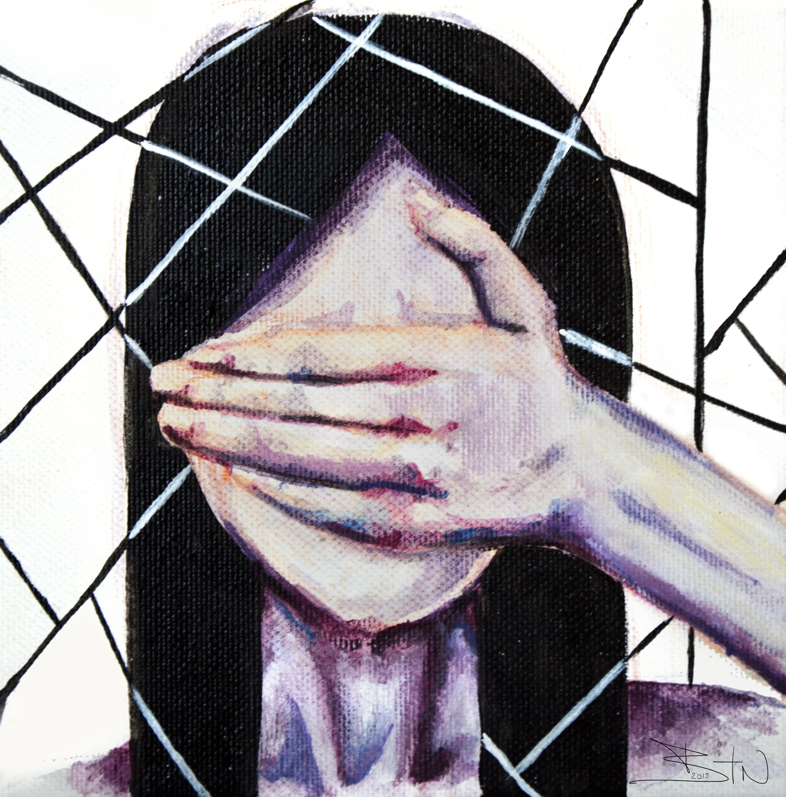    “Don’t look at me” [2015]   
Acrylic on canvas - 15×15cm
  
90€