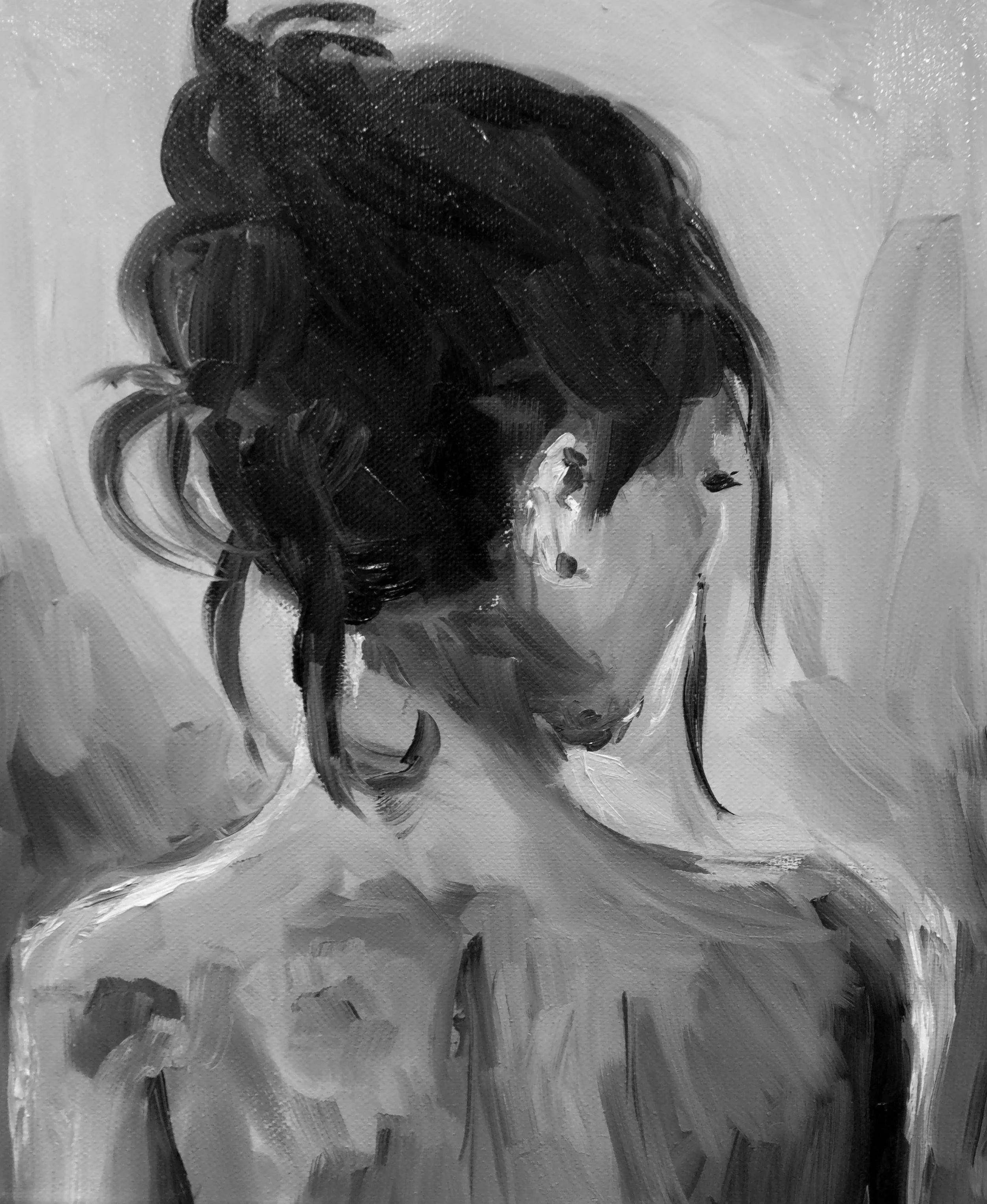    “Portrait study” [2019]   
Oil on canvas - 24×30cm
  
162€