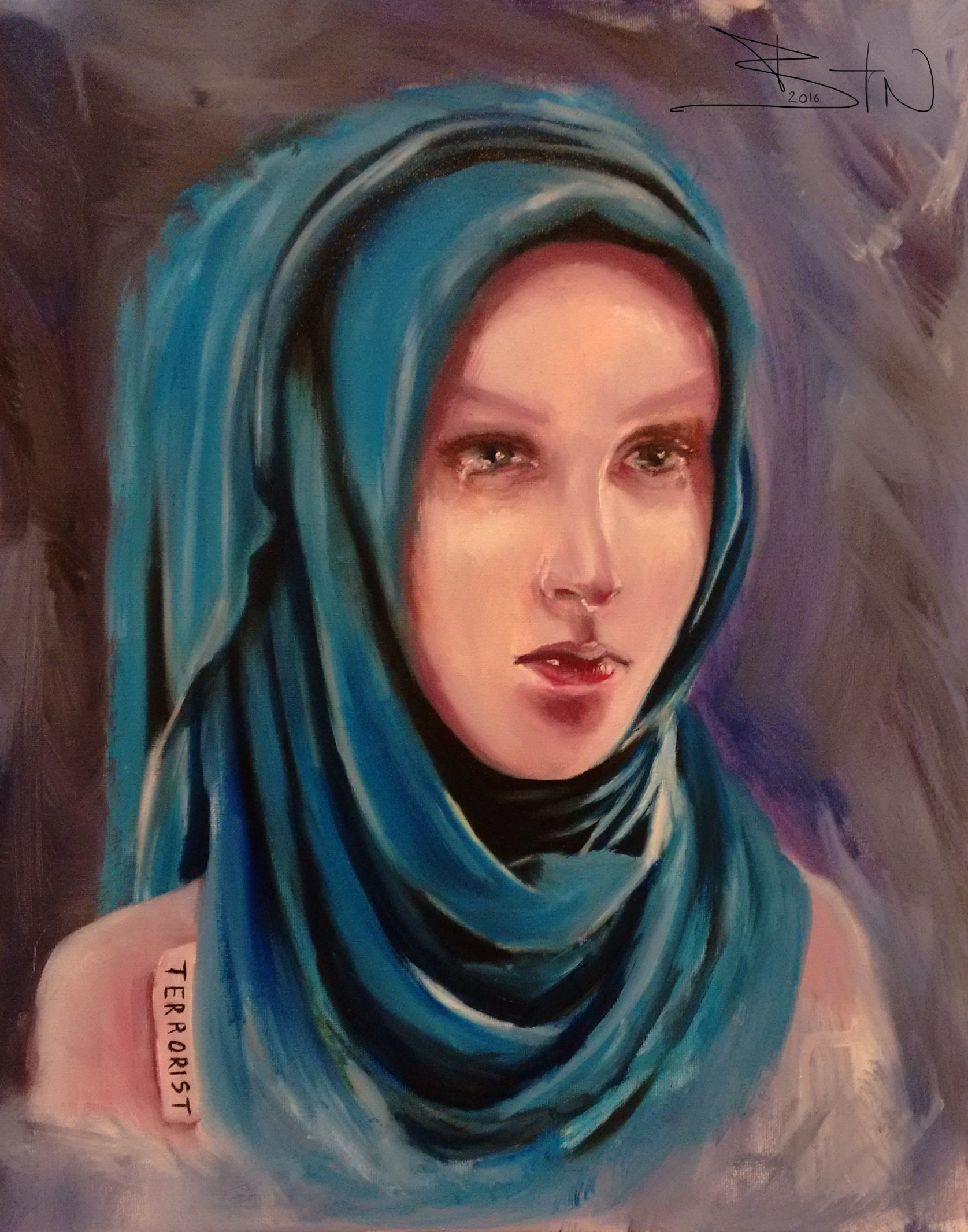    ”Terrorist” [2016]   
Oil on canvas - 40×50cm
 
270€