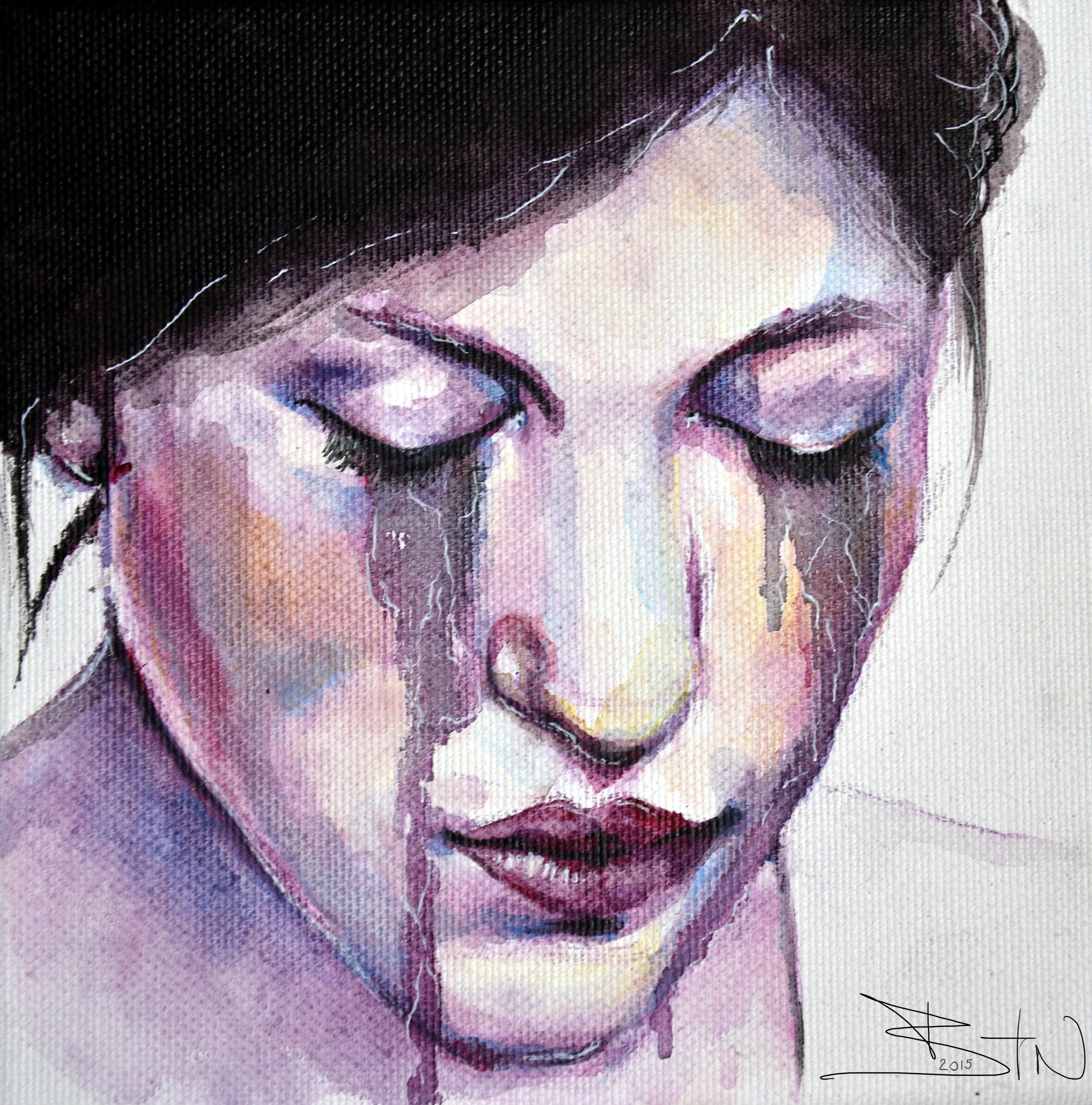    “Tears” [2015]   
Acrylic on canvas - 15×15cm
  
90€