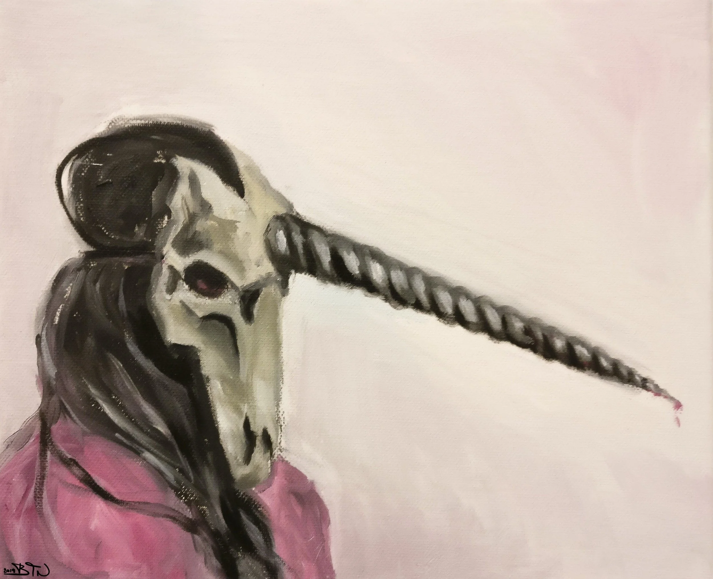   “Unicorn” [2019]   
Oil on canvas - 24×30cm
  
162€