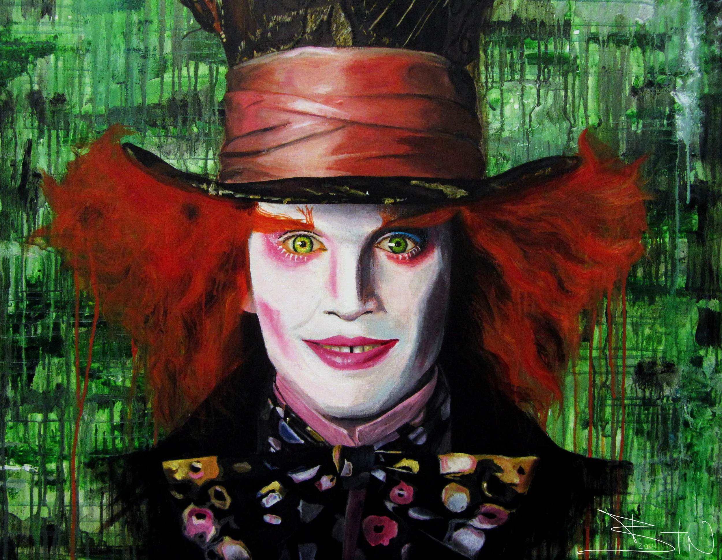    “Mad hatter” [2014]   
Acrylic on canvas - 70×90cm
  
480€