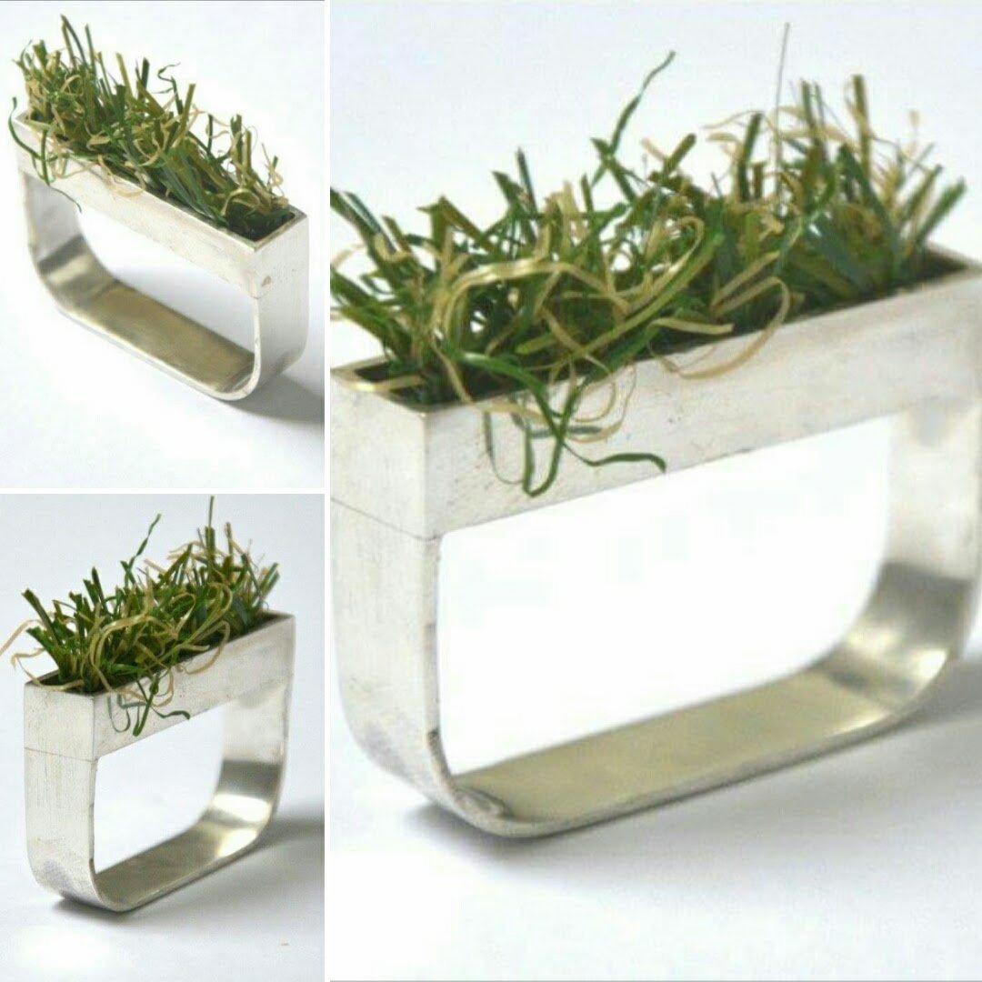    “Spring”    
Silver and artificial grass
  