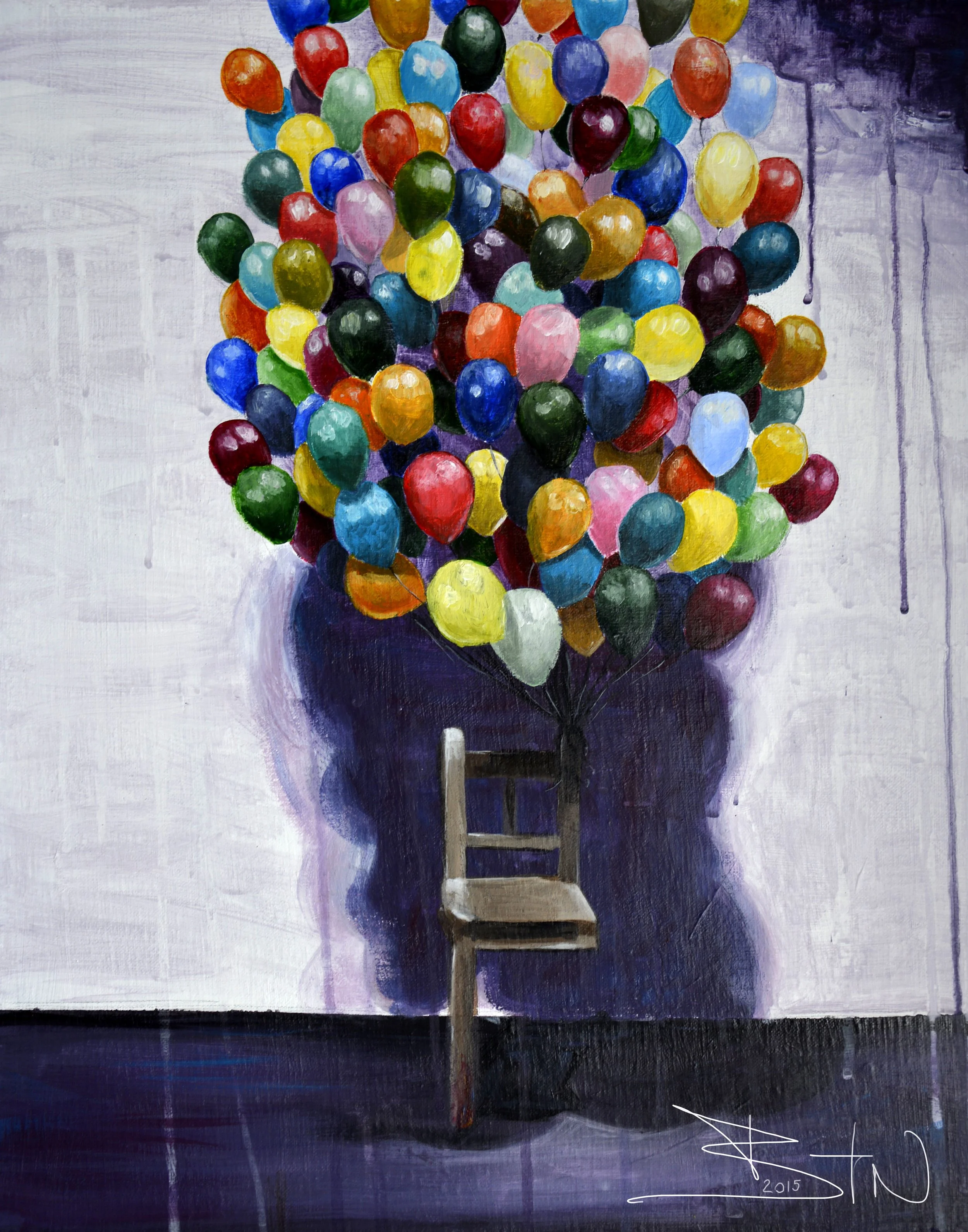    “Balloons” [2015]   
Acrylic on canvas - 40×50cm
  
270€