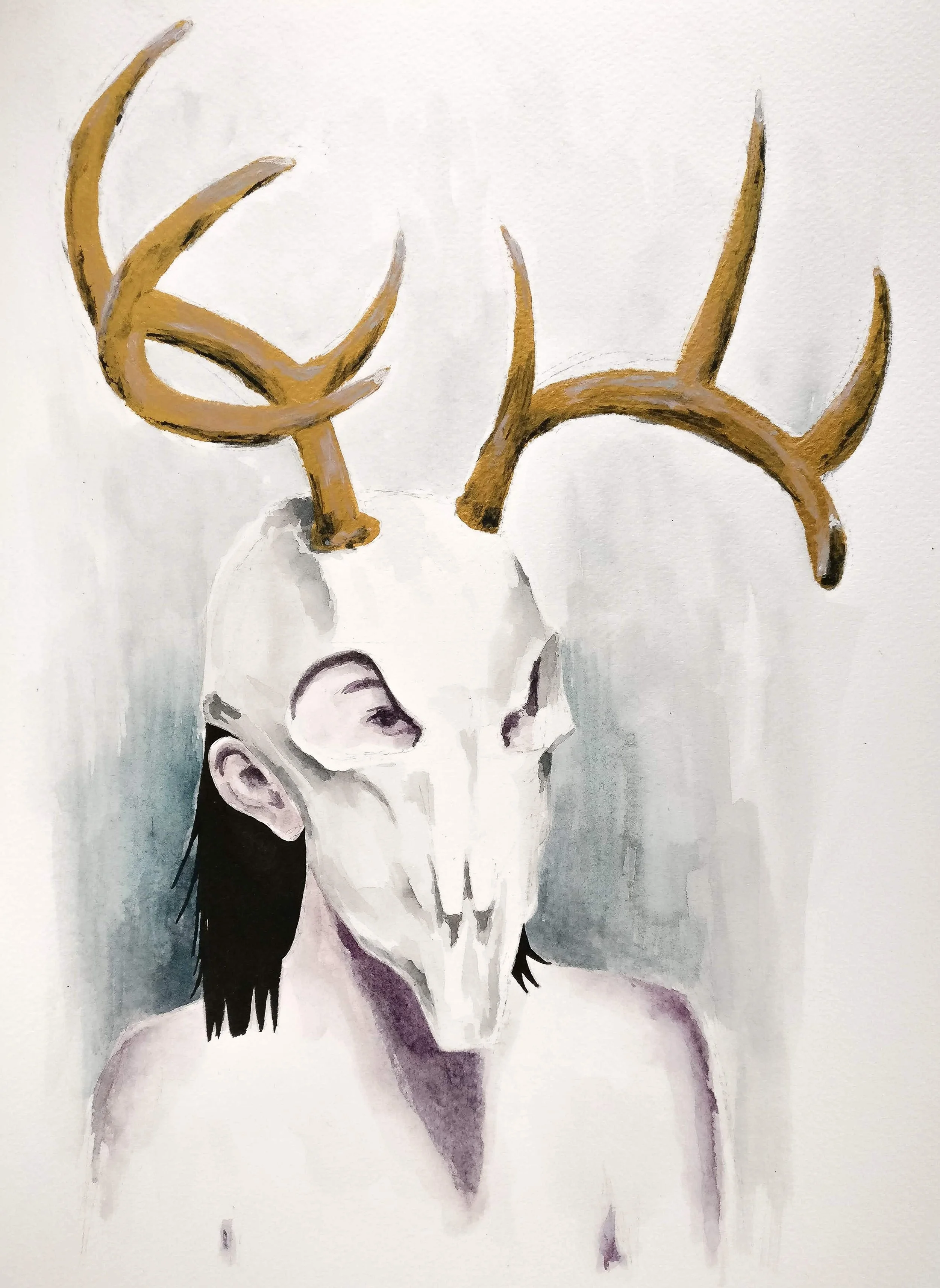    “Horns” [2019]   
Watercolour on paper - 27×??cm
  78€