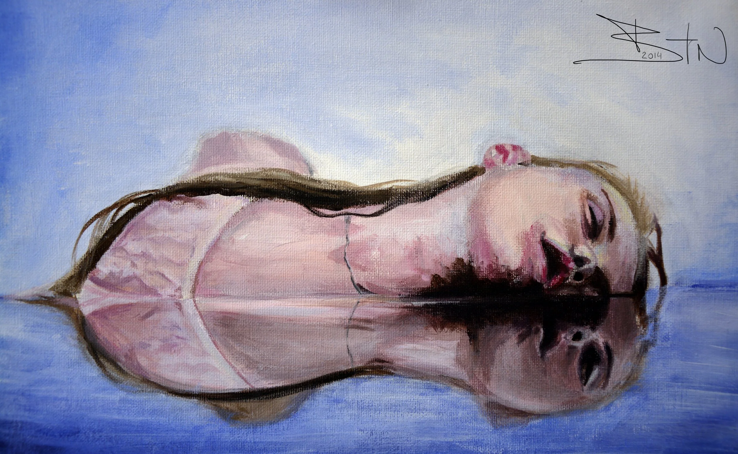    “Floating” [2014]   
Oil on canvas - 30×40cm
  
210€