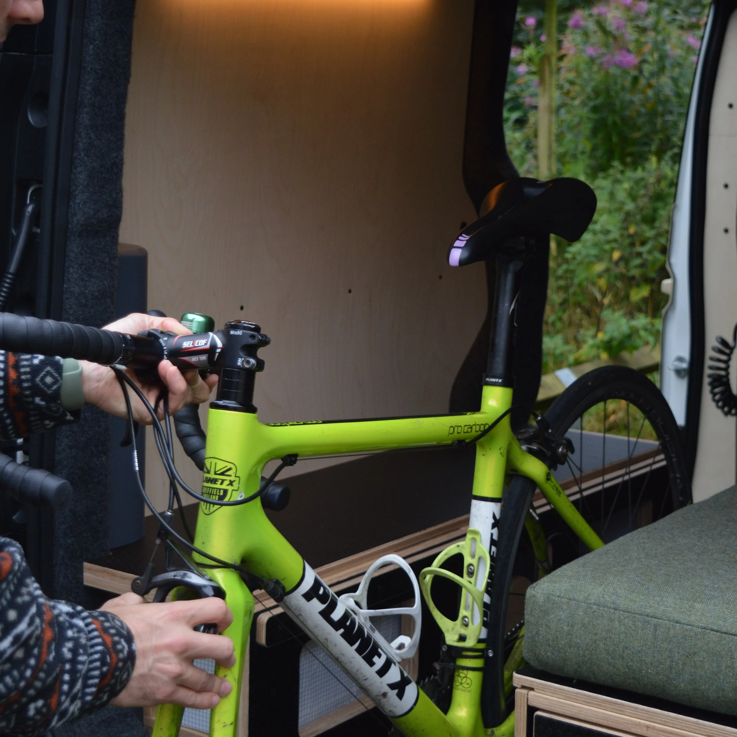 Protect your pride and joy. 🚲 

There is nothing worse than pre-race anxiety about leaving your bike on an external rack overnight.

Inside Juniper, our zero-emission camper, we&rsquo;ve installed a bespoke system to mount your bike securely indoors