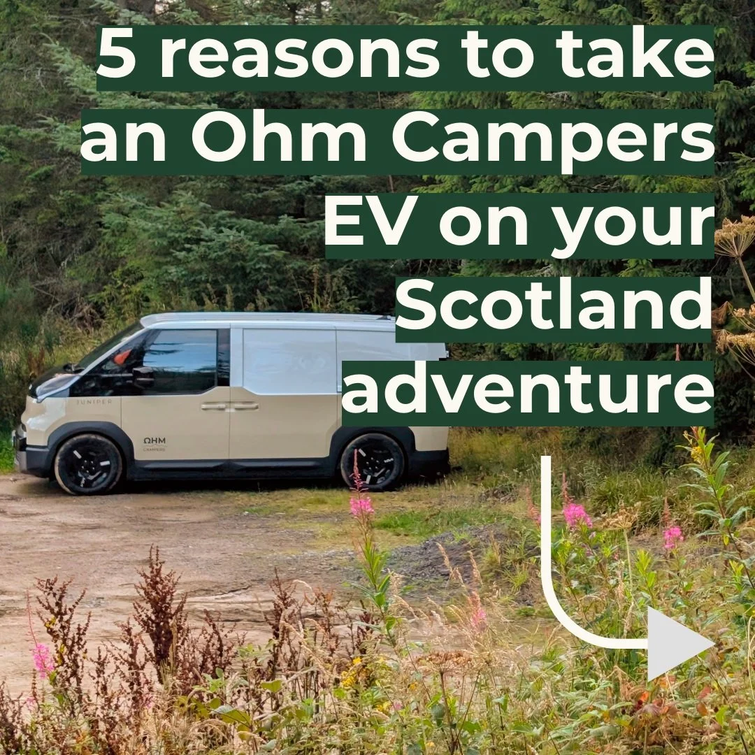 Thinking about a Scottish road trip? 

Here's why we think that swapping a clunky diesel motorhome for a electric campervan is the best decision you could make. ⚡️

Swipe to see why Ohm Campers are the ultimate Scottish basecamp. 

Link in bio to che