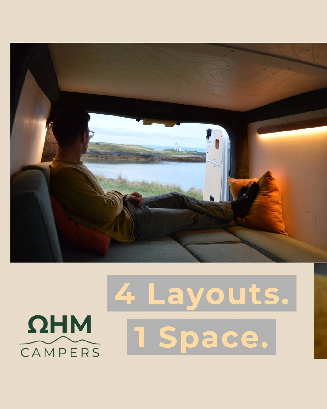 4 Layouts. 1 Space. 🌿⚡️

When you're exploring the Scottish Highlands, your van needs to adapt to your day. We engineered the slide-out framework in Juniper to be completely modular, transitioning in seconds with a secure magnetic slide.

Swipe to s