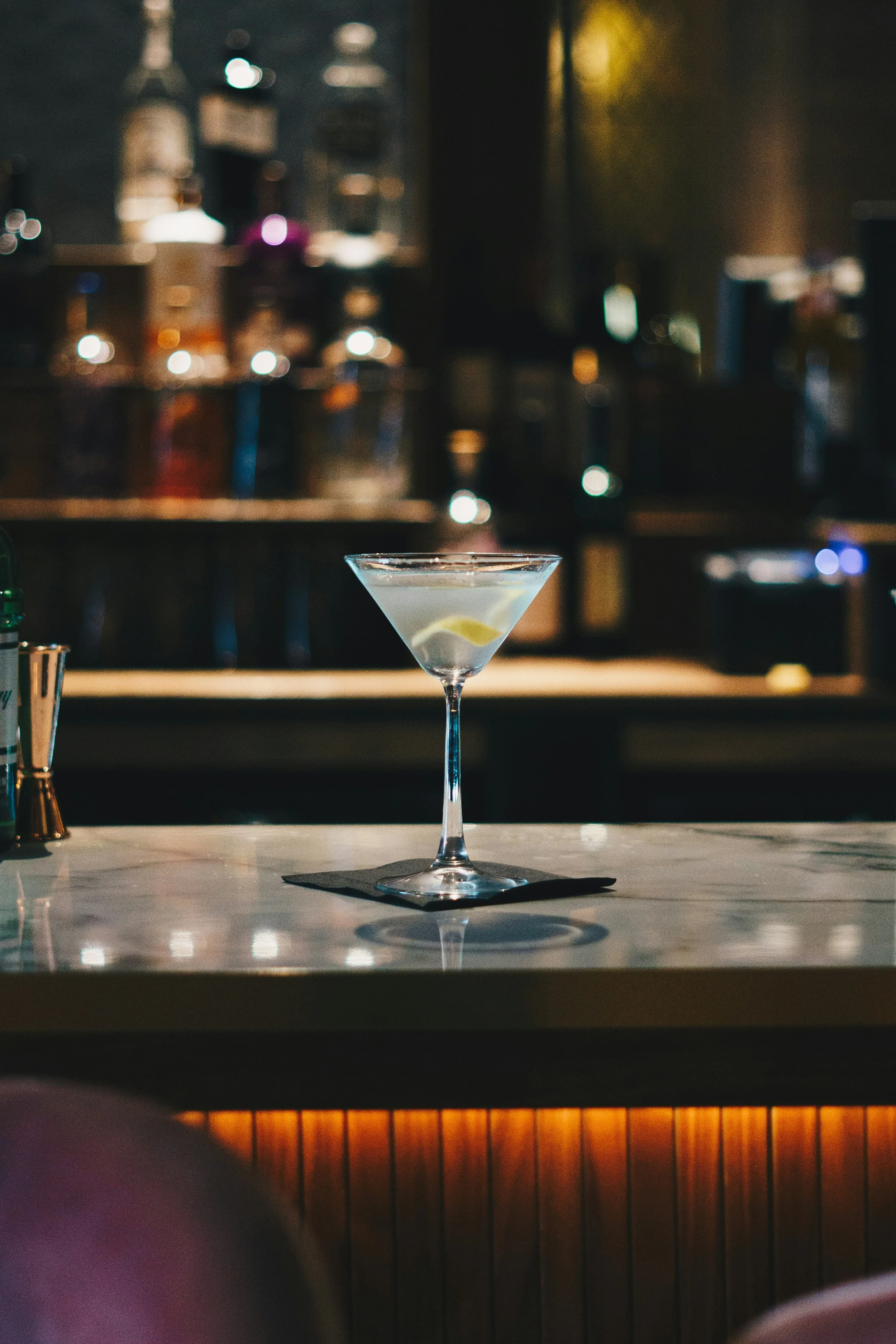 Martini Glass with Blurred Background