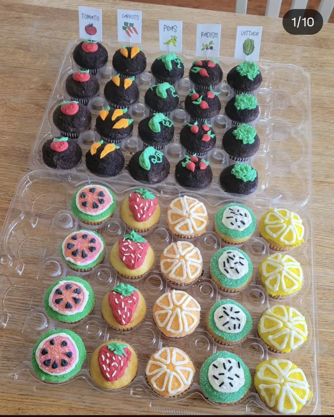 Garden cupcakes