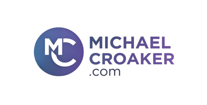 Logo with initials 'MC' inside a purple circle next to the text 'MICHAEL CROAKER.com' in purple and black.