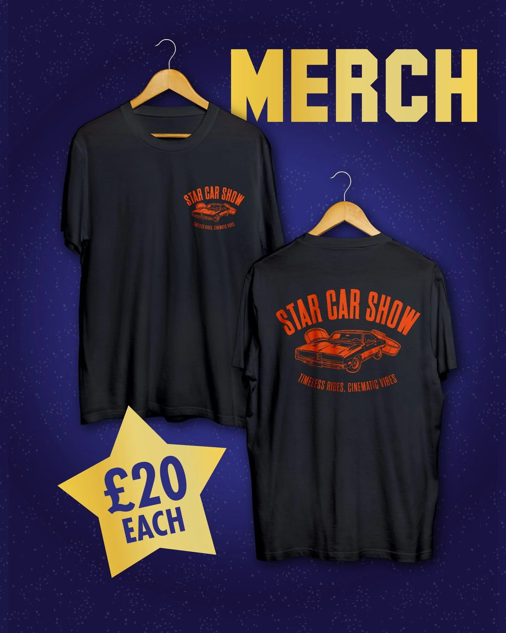 Star Car Show T-Shirts - Limited Edition