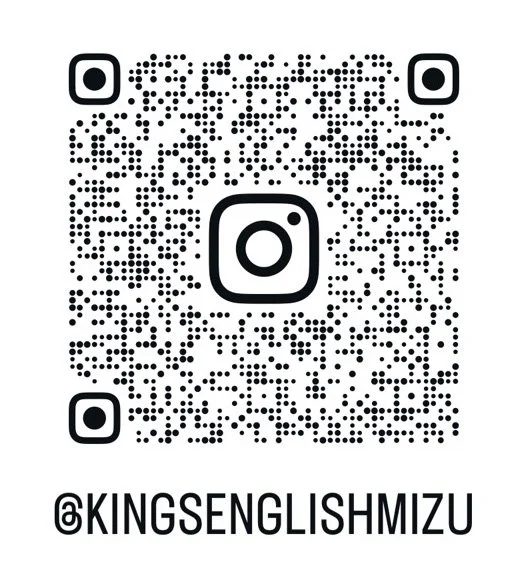 Instagram アカウント「@KINGSENGLISHMIZU」へのアクセス用QRコードが表示された画像
