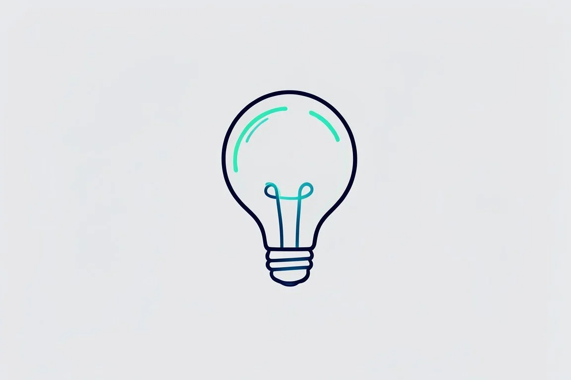 Illustration of a light bulb against a plain background.