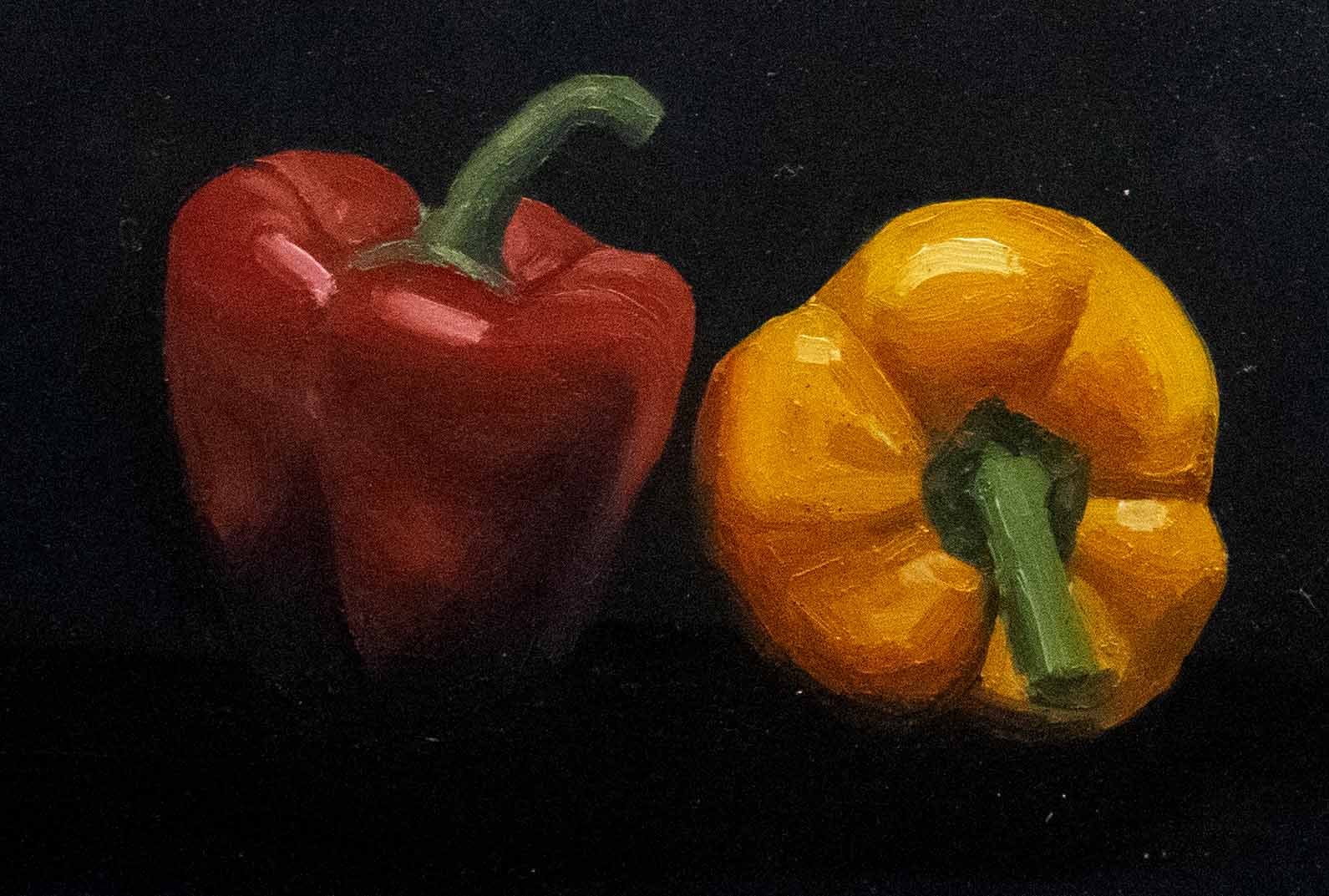 Peppers Study / 30  x 20 cm / Oil on MDF / 2021