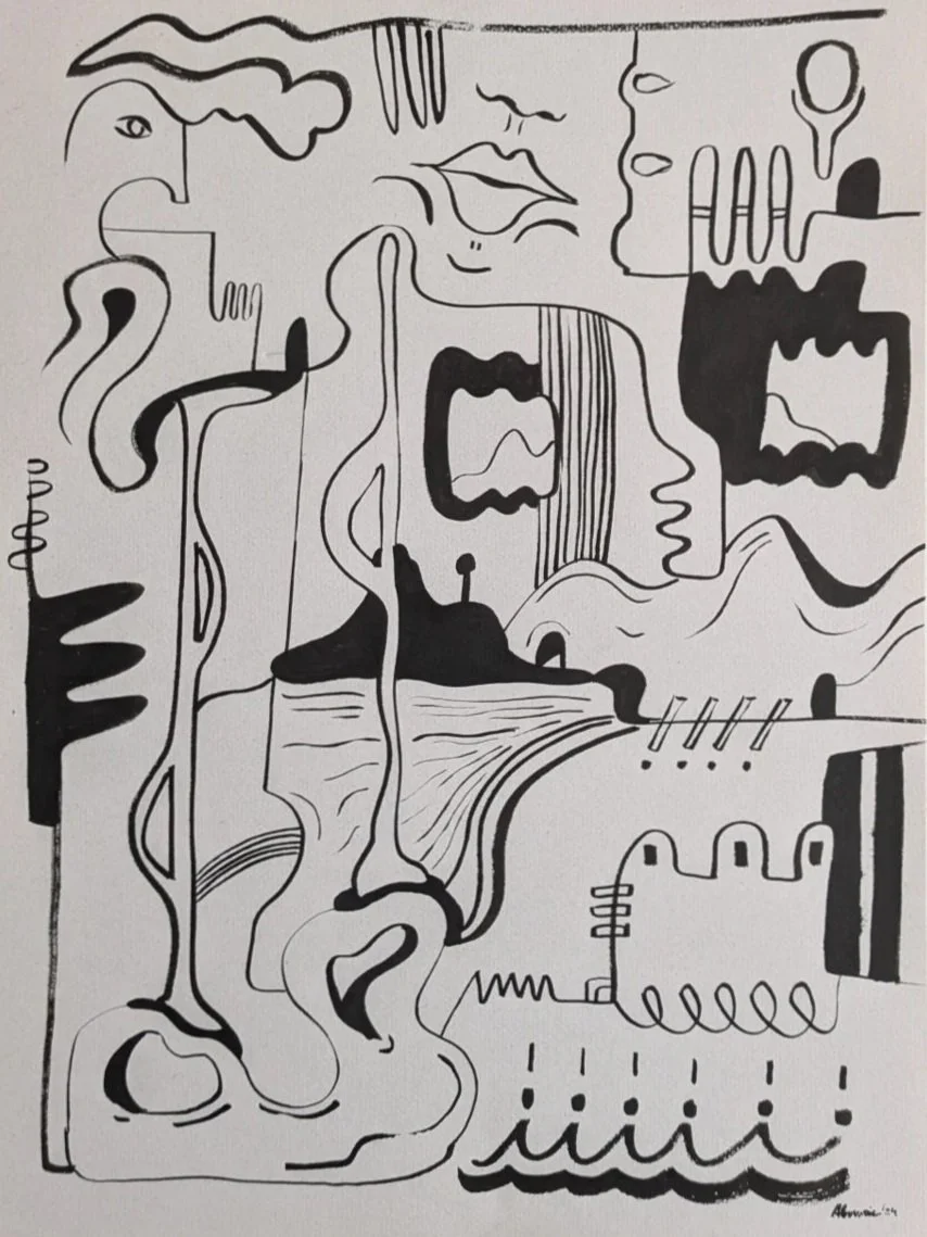 Travel / Indian Ink on paper / 40,7 x 29.7 cm  / 2024