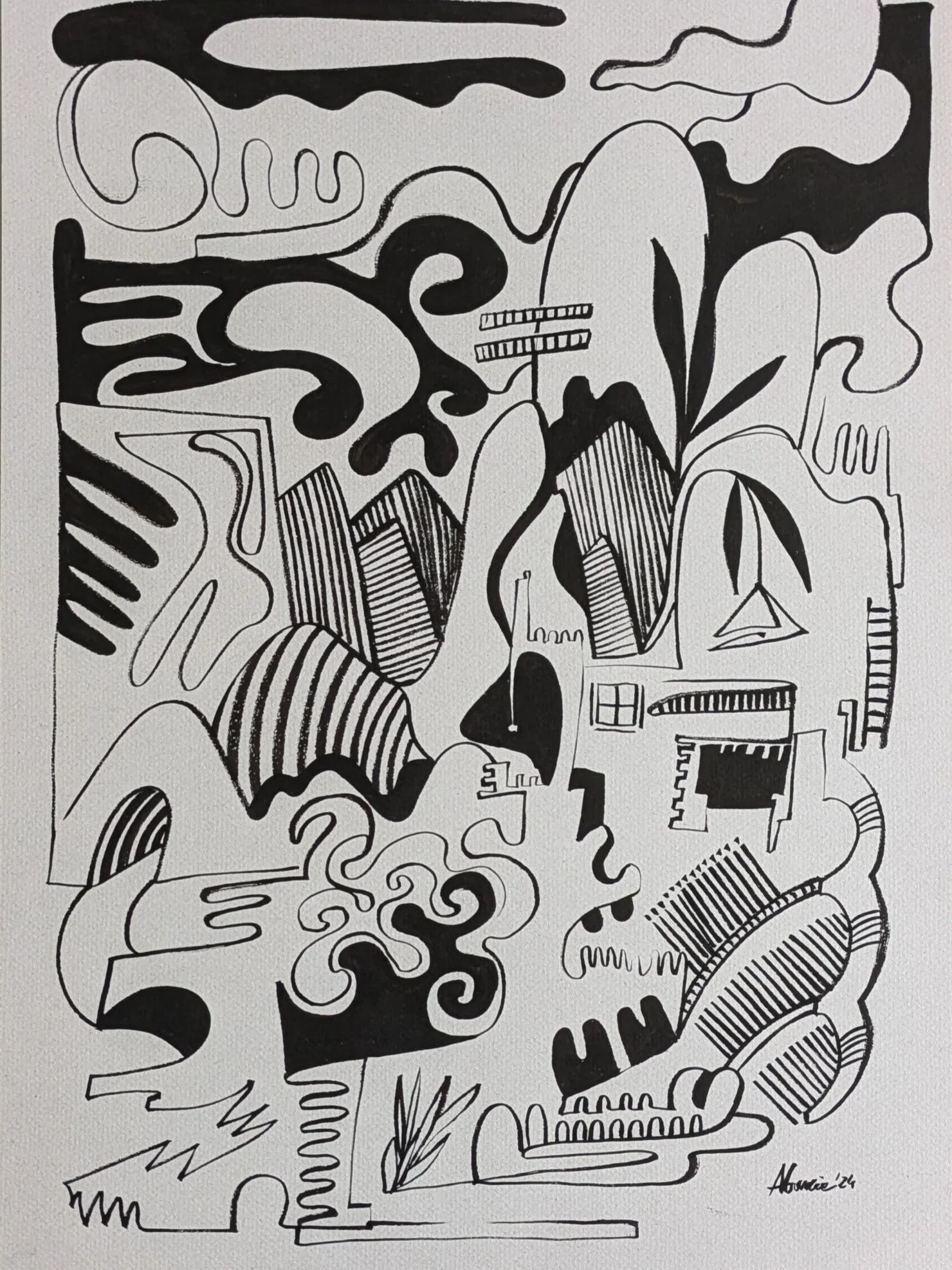 Untitled / Indian Ink on paper / 40,7 x 29.7 cm  / 2024