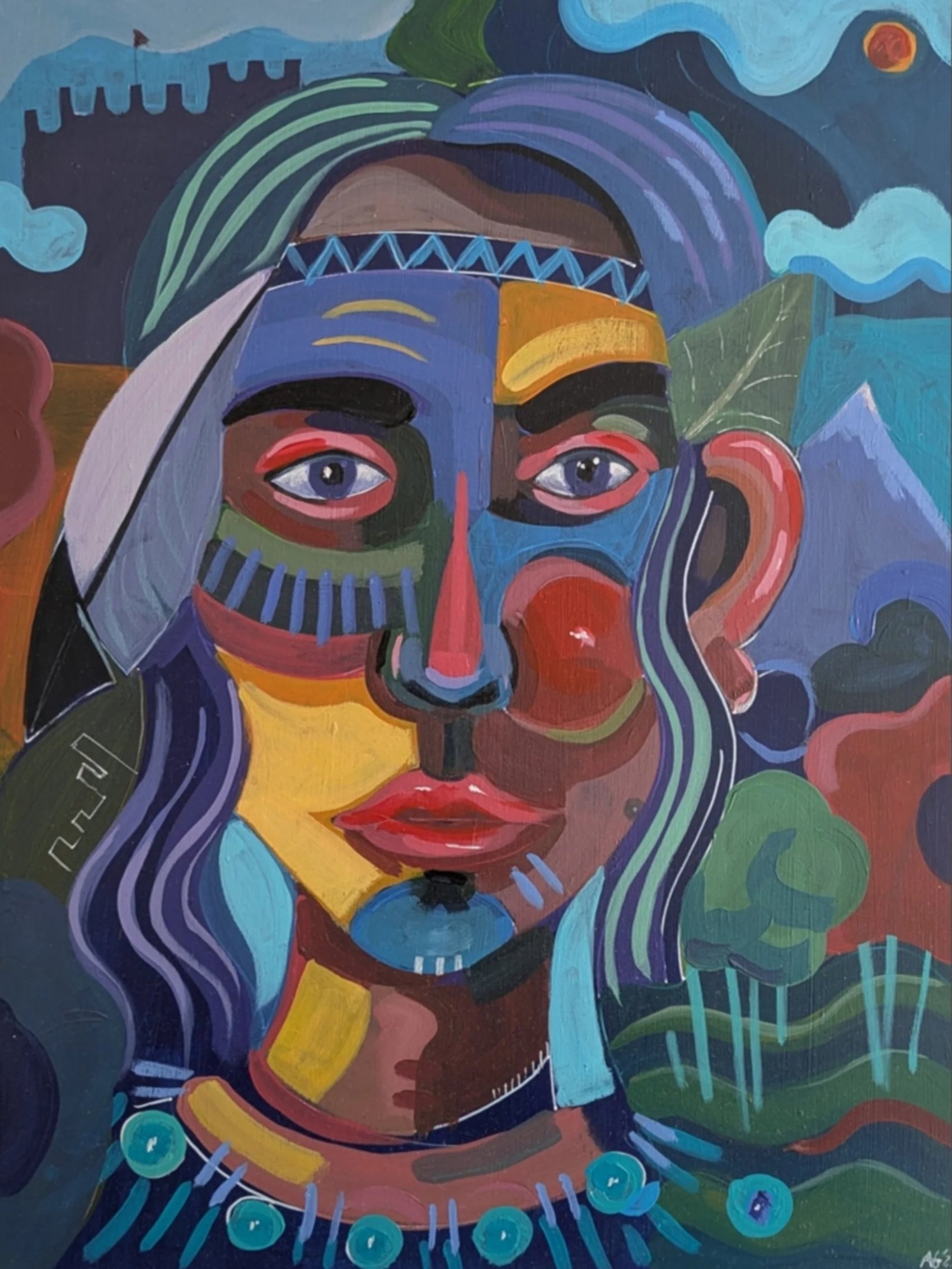 Sovereign Look / Acrylic on MDF / 40 x 30 cm / 2024