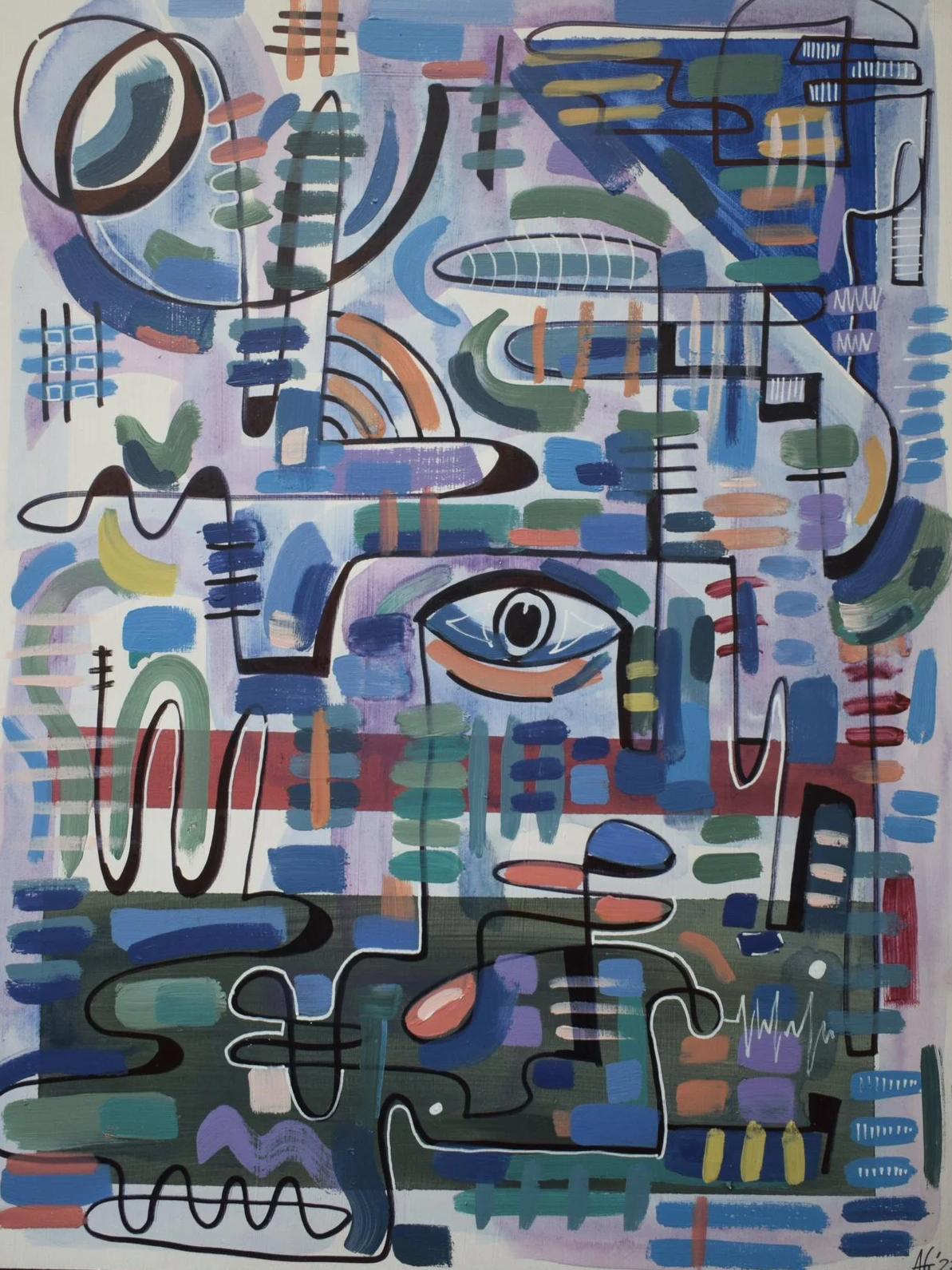 Confusion Nº2/2 / Acrylic on Wood / 60 x 40 cm / 2023 / SOLD
