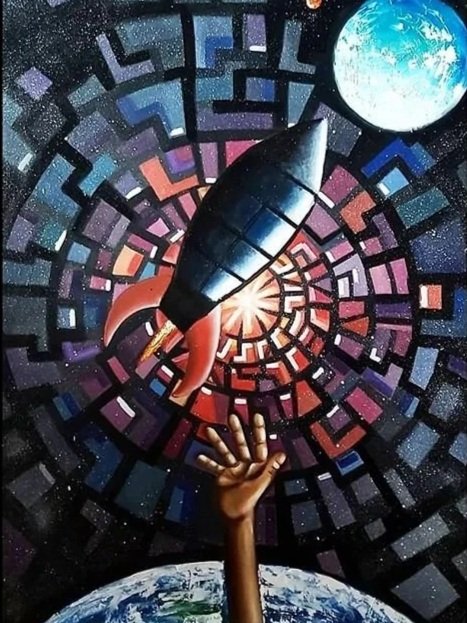 Space Journey / Oil on Canvas / 100 x 70 cm / 2020