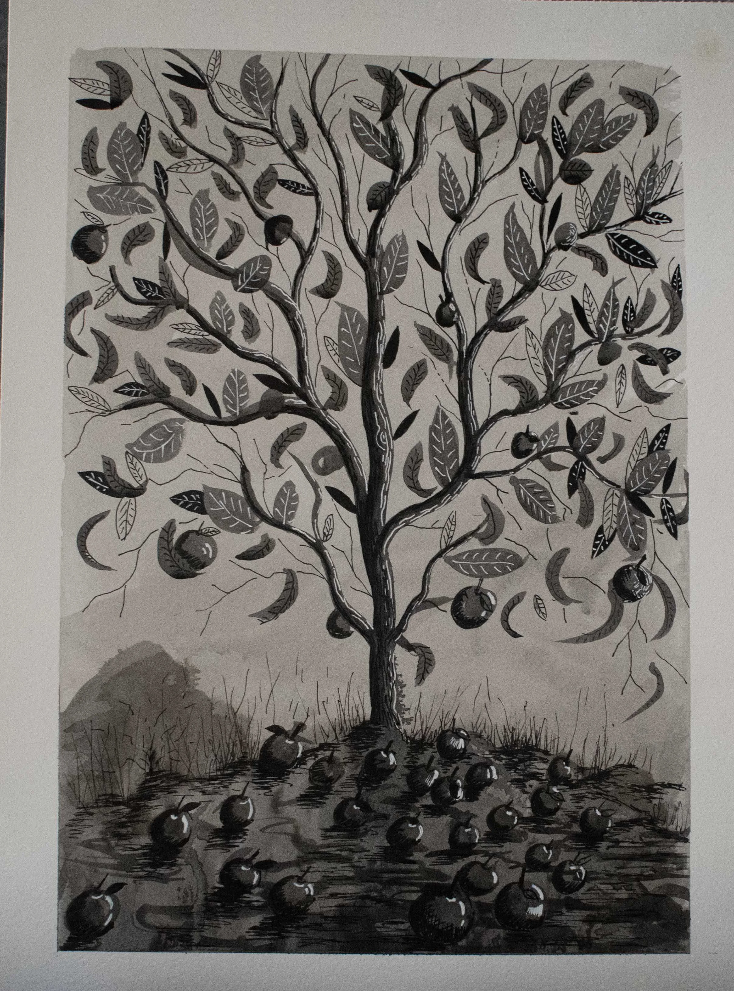 Tree of Wisdom / Indian Ink on paper / 40 x 30 cm / 2020