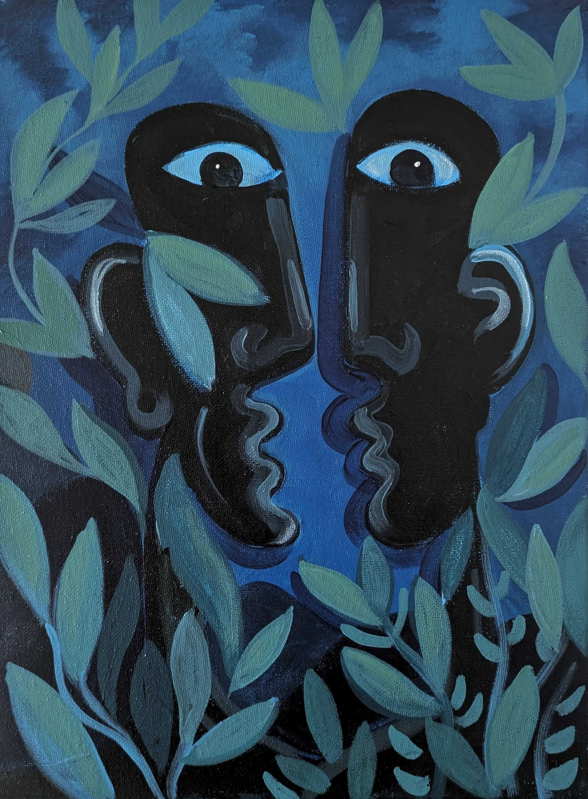 Phases Collection, Tribe / Acrylic and Oil on Canvas / 40 x 30 cm / 2025
