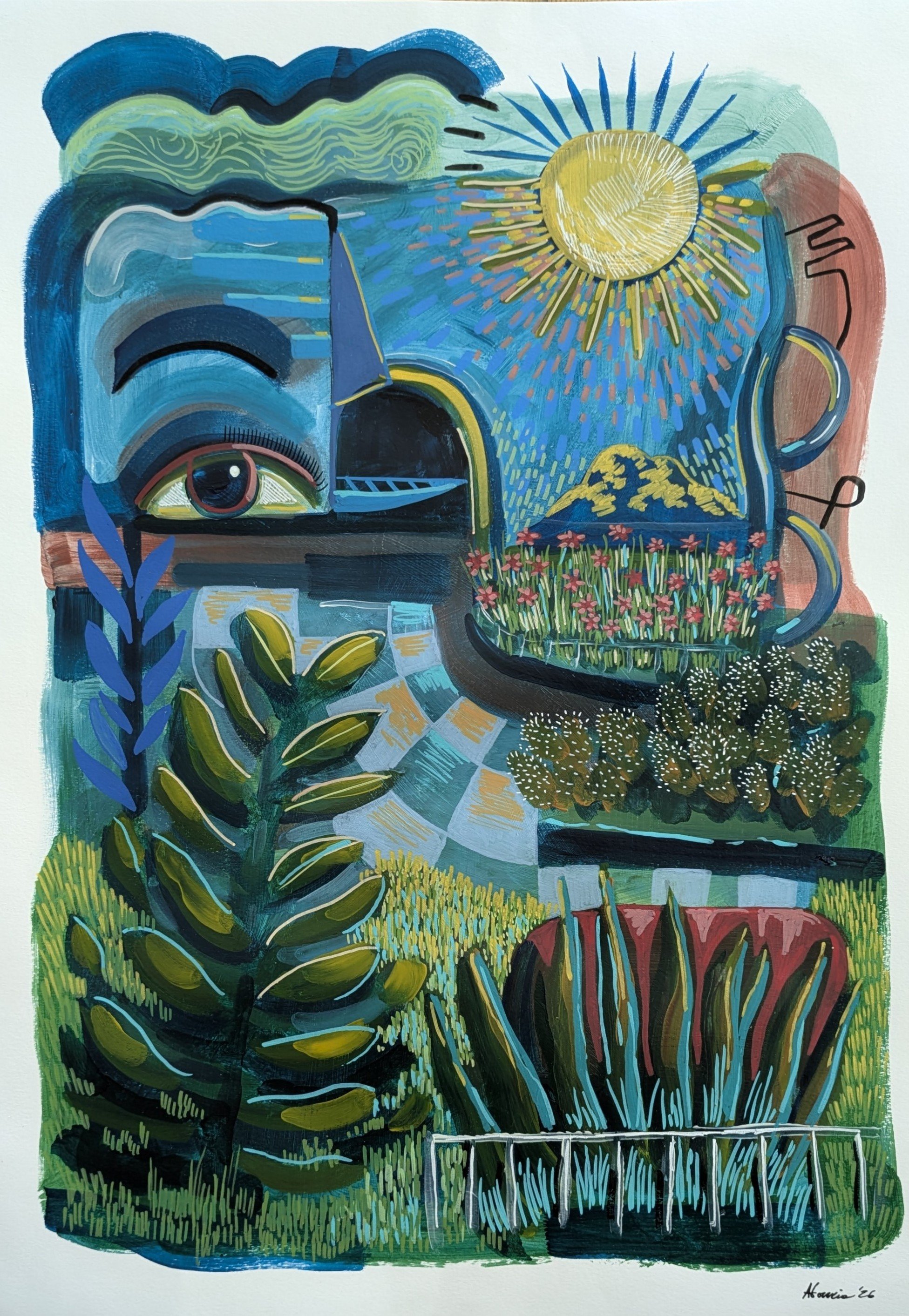 Greenhouse /  Mix Tecnhique on paper/ 59.4 x 42 cm / 2026