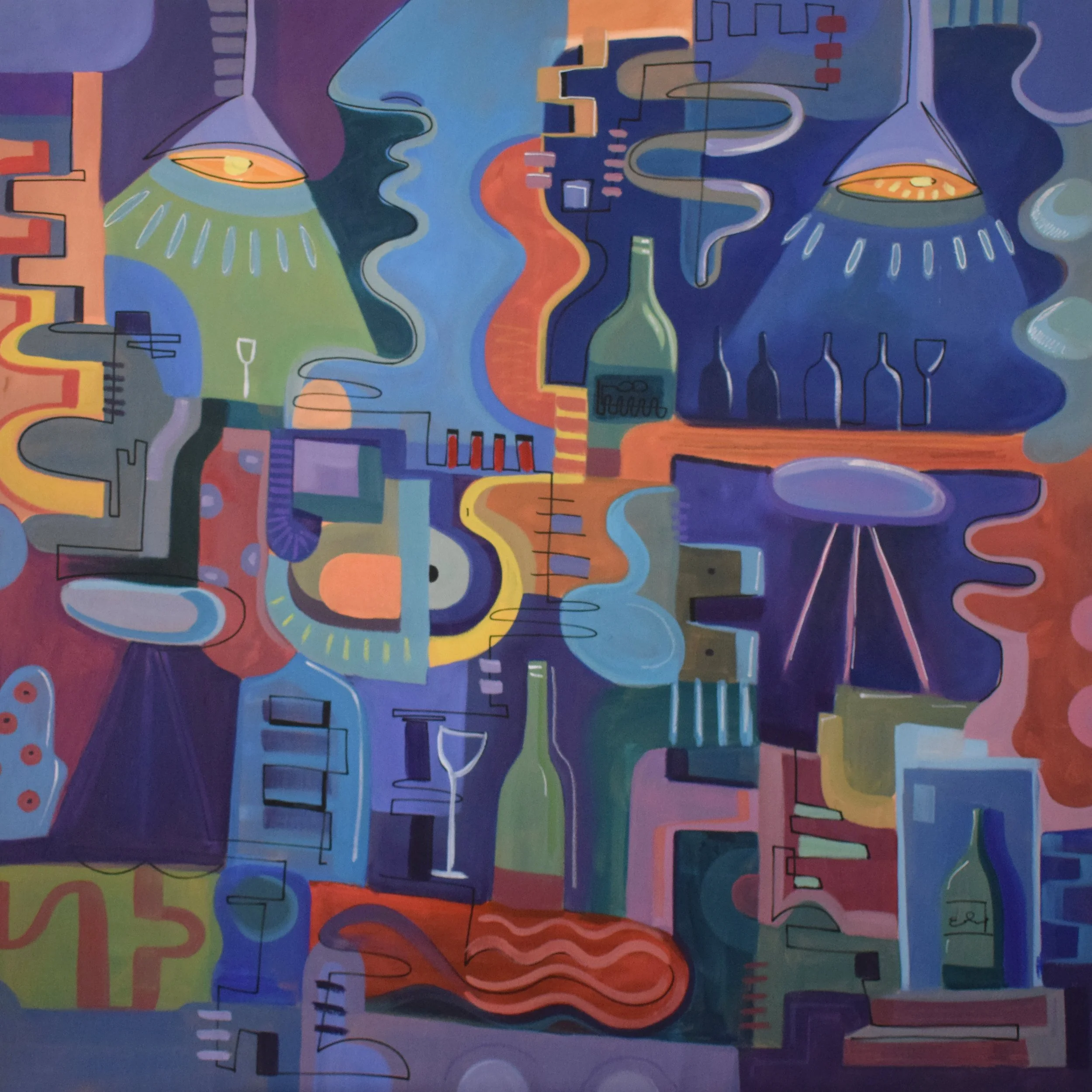 Bar / Acrylic on canvas / 100 x 100 cm / 2023