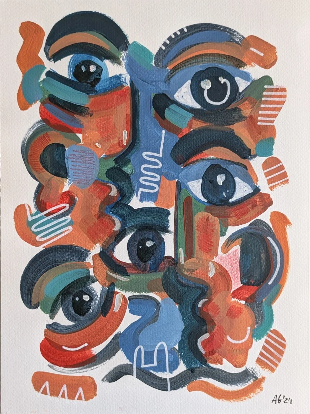 Pintura nº5 / Acrylic on paper / 32 × 24 cm / 2024 / SOLD
