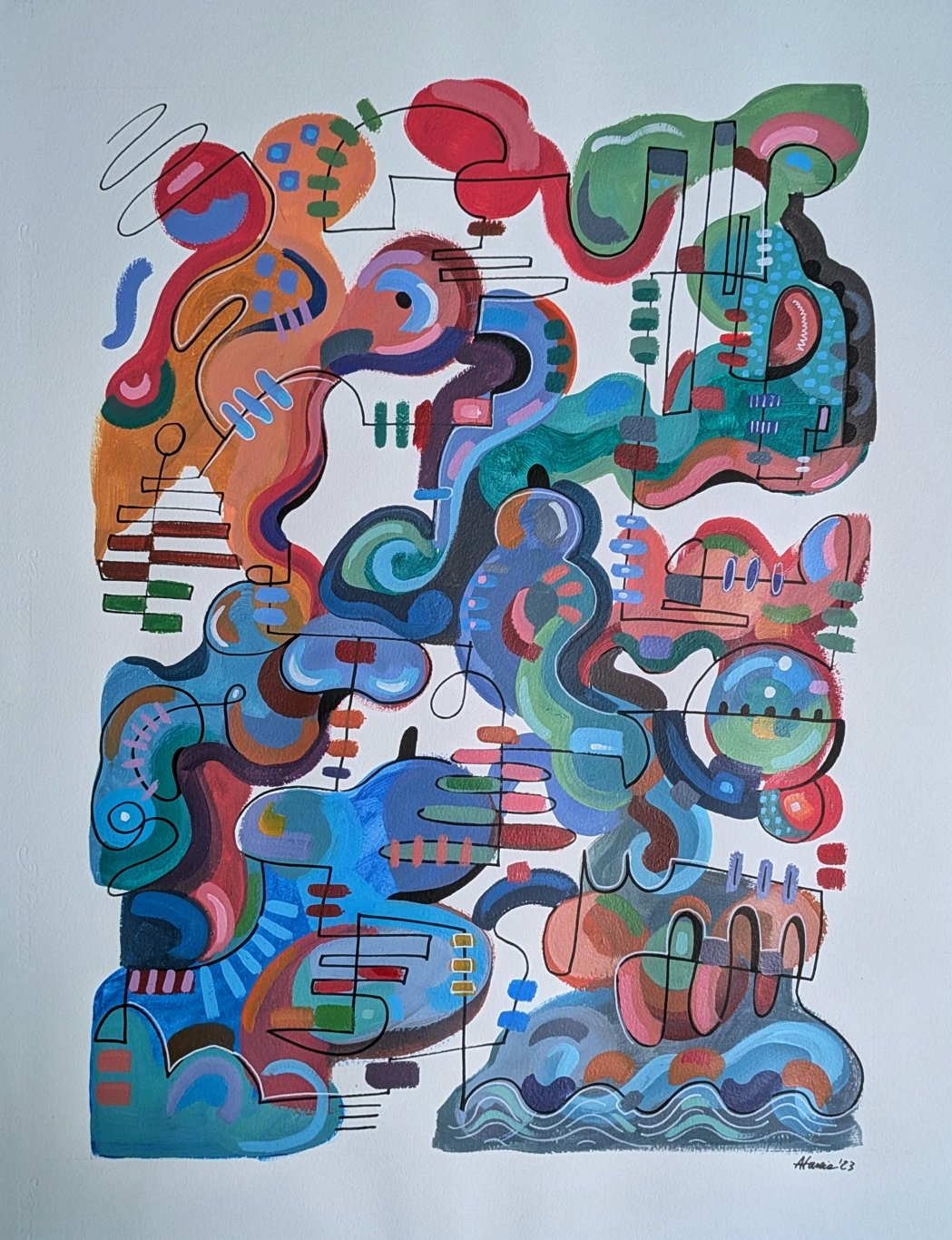 Crystal Ball / Acrylic on Paper / 65 x 50 cm / 2023