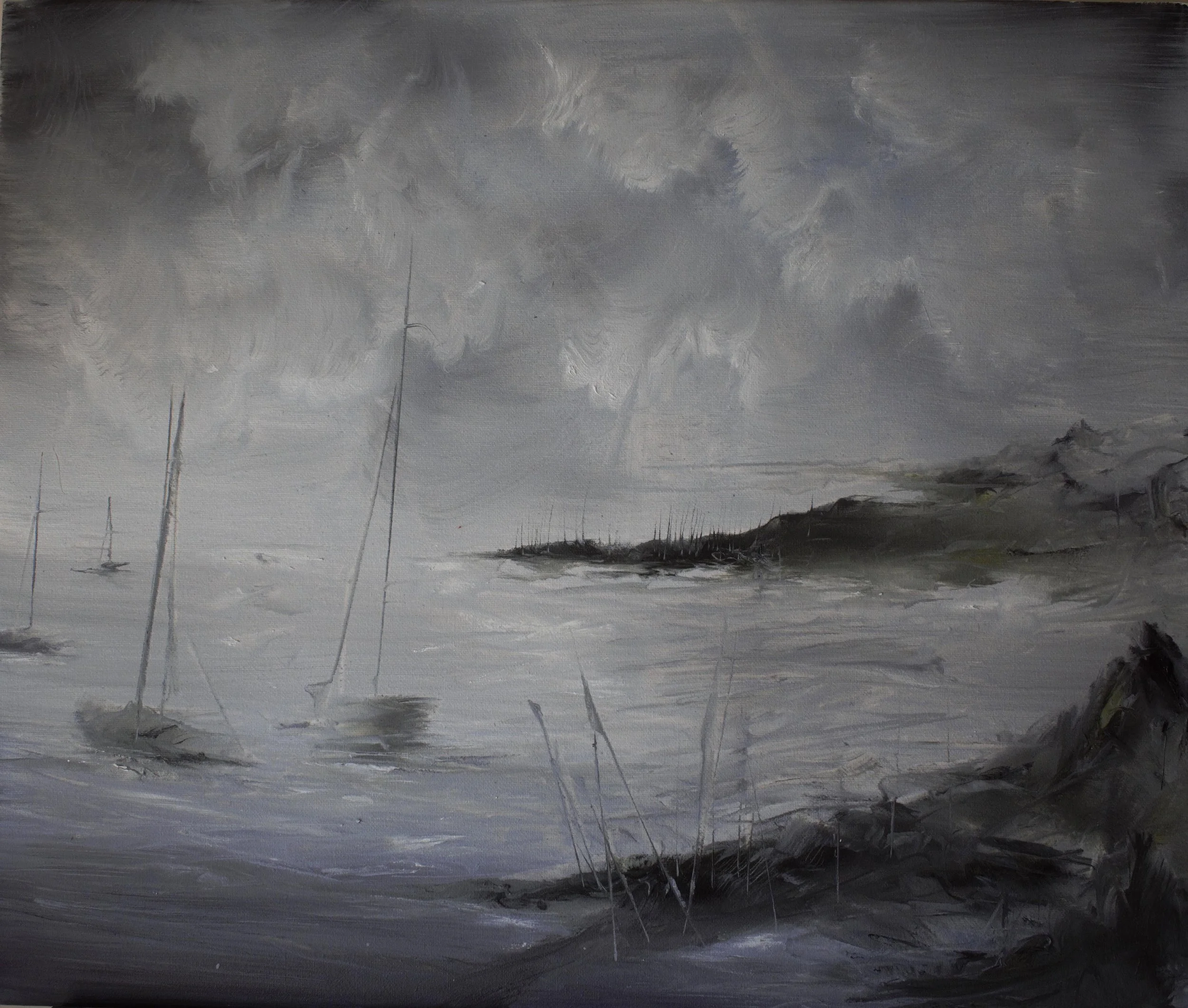 Storm / Oil on canas/ 50 x 50 cm / 2020 / SOLD