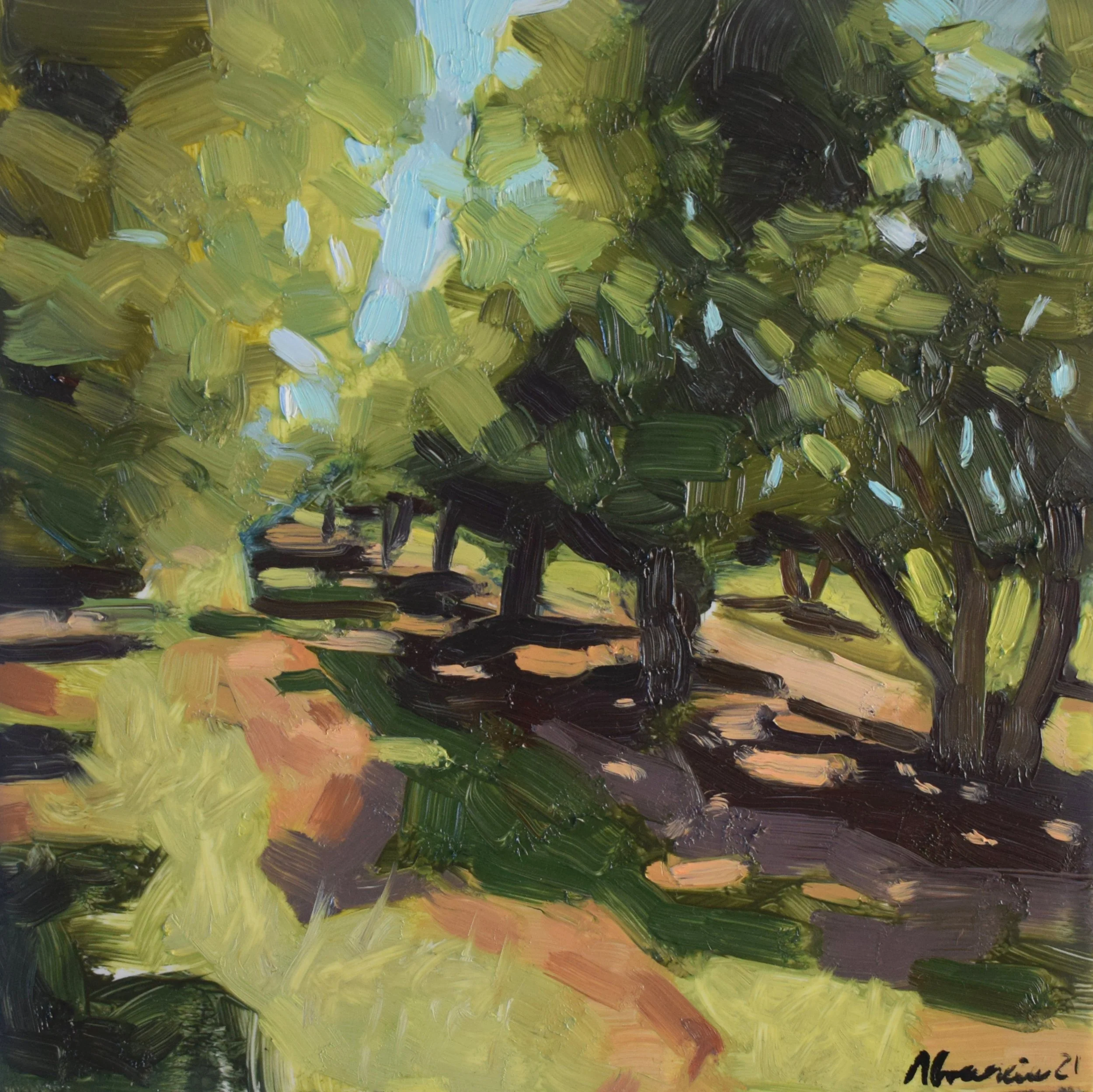 Path / Oil on tile / 20 x 20 cm / 2021