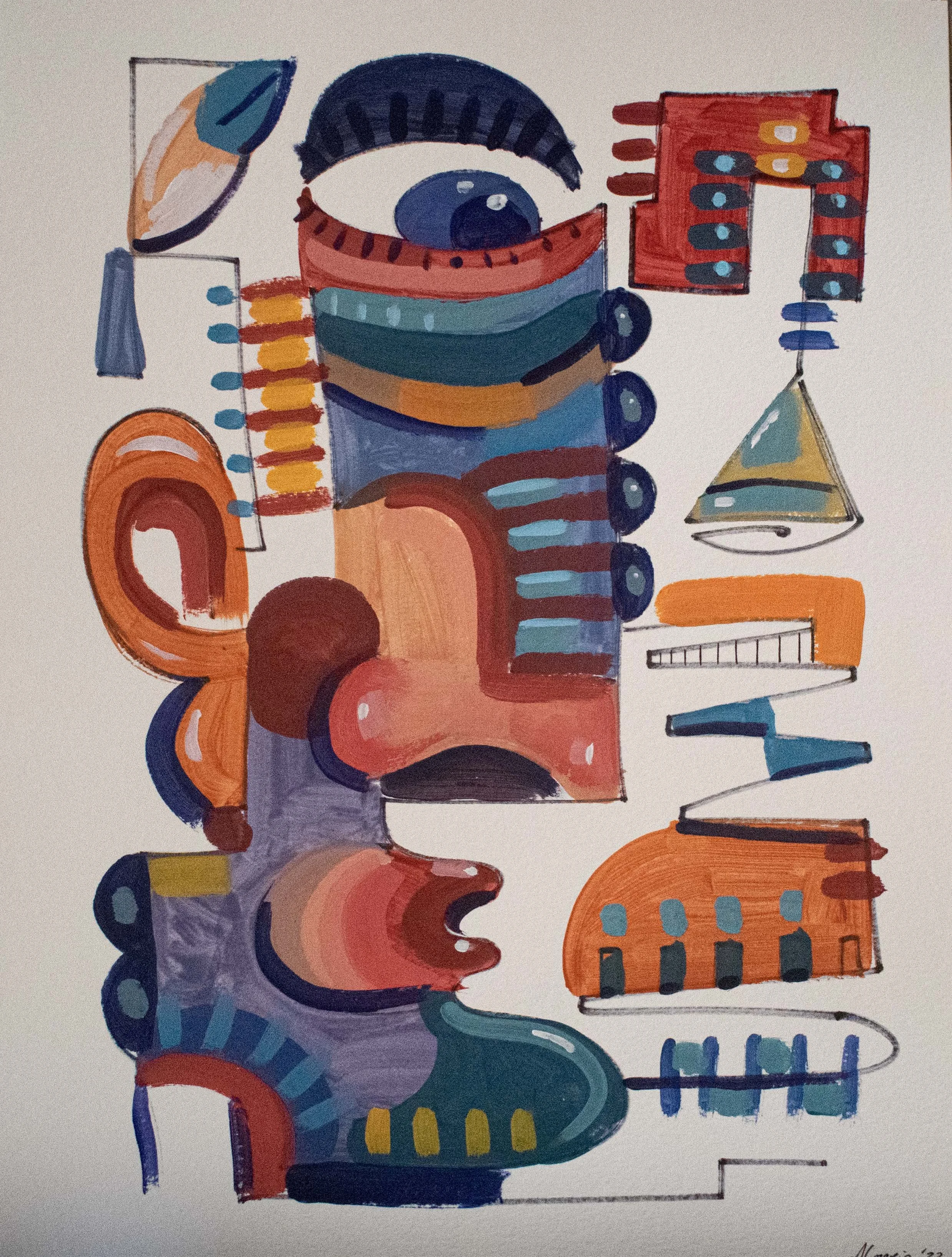 First Nation / Indian Ink and Acrylic on paper / A3 (29,7 x 42cm) / 2023