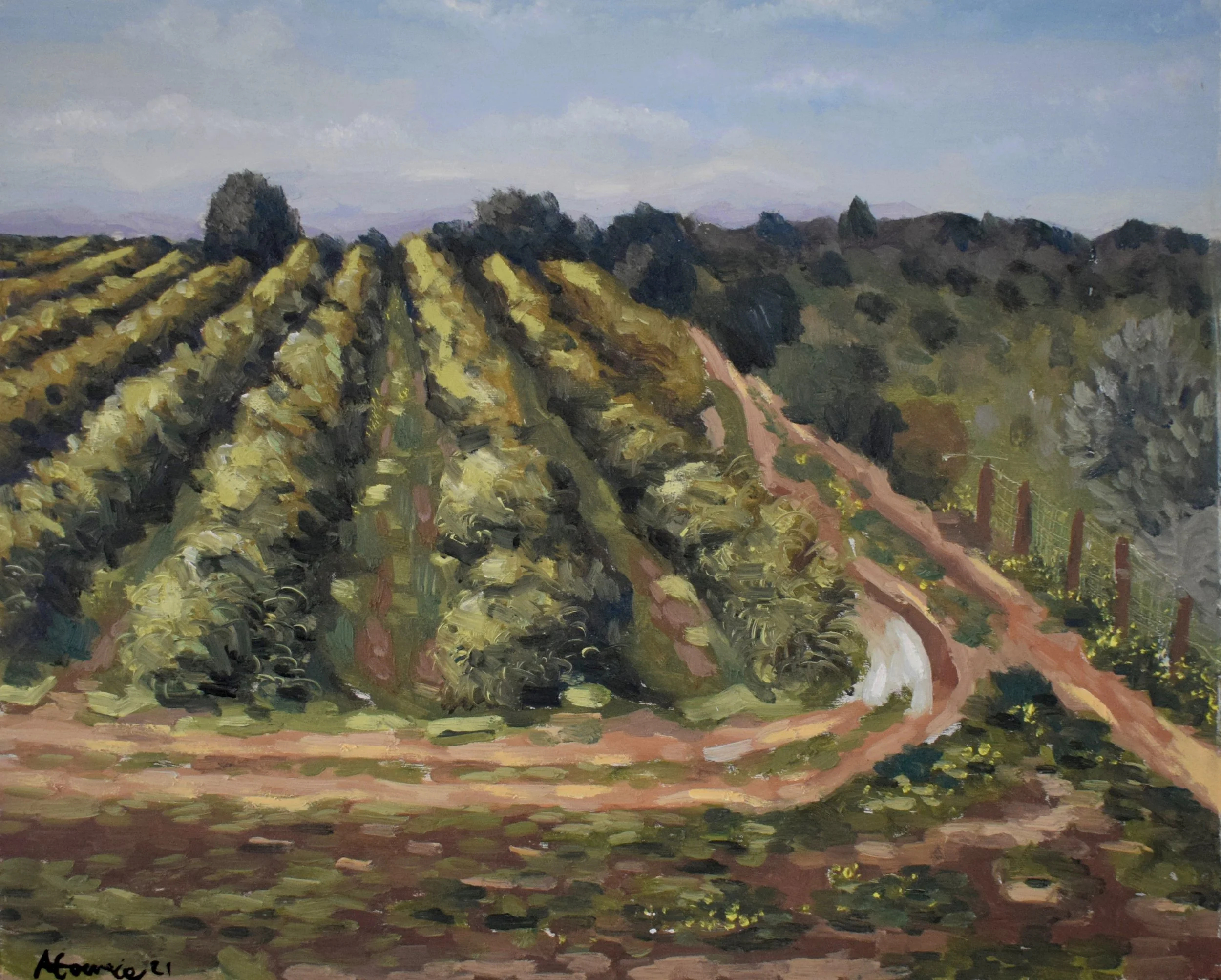 Avocado trees / Oil on Wood / 40 x 30 cm / 2021