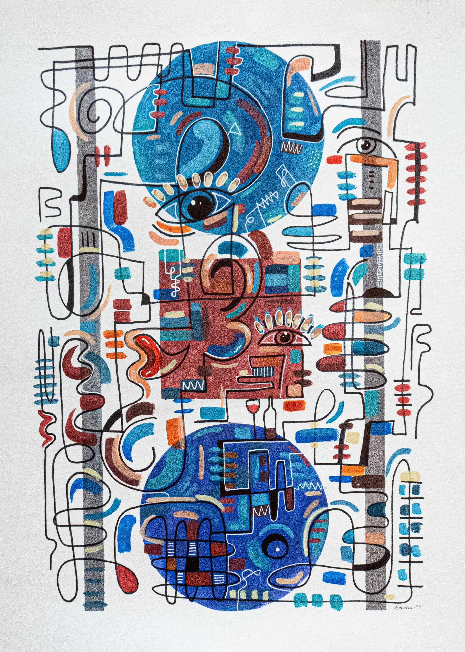 Branco Lavado / Acrylic on Paper / 70 x 50 cm / 2023 / SOLD