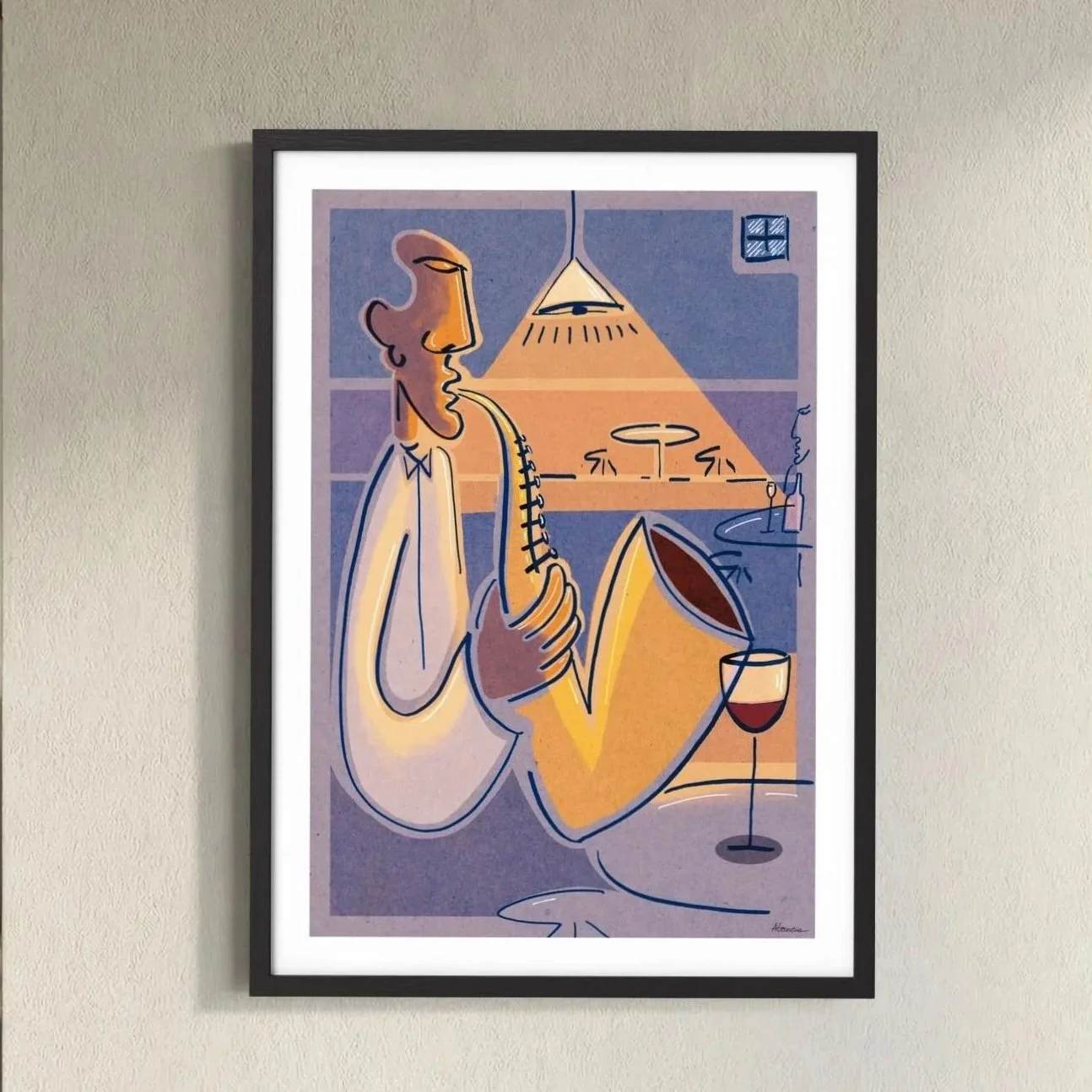 Saxophonist - Art Print