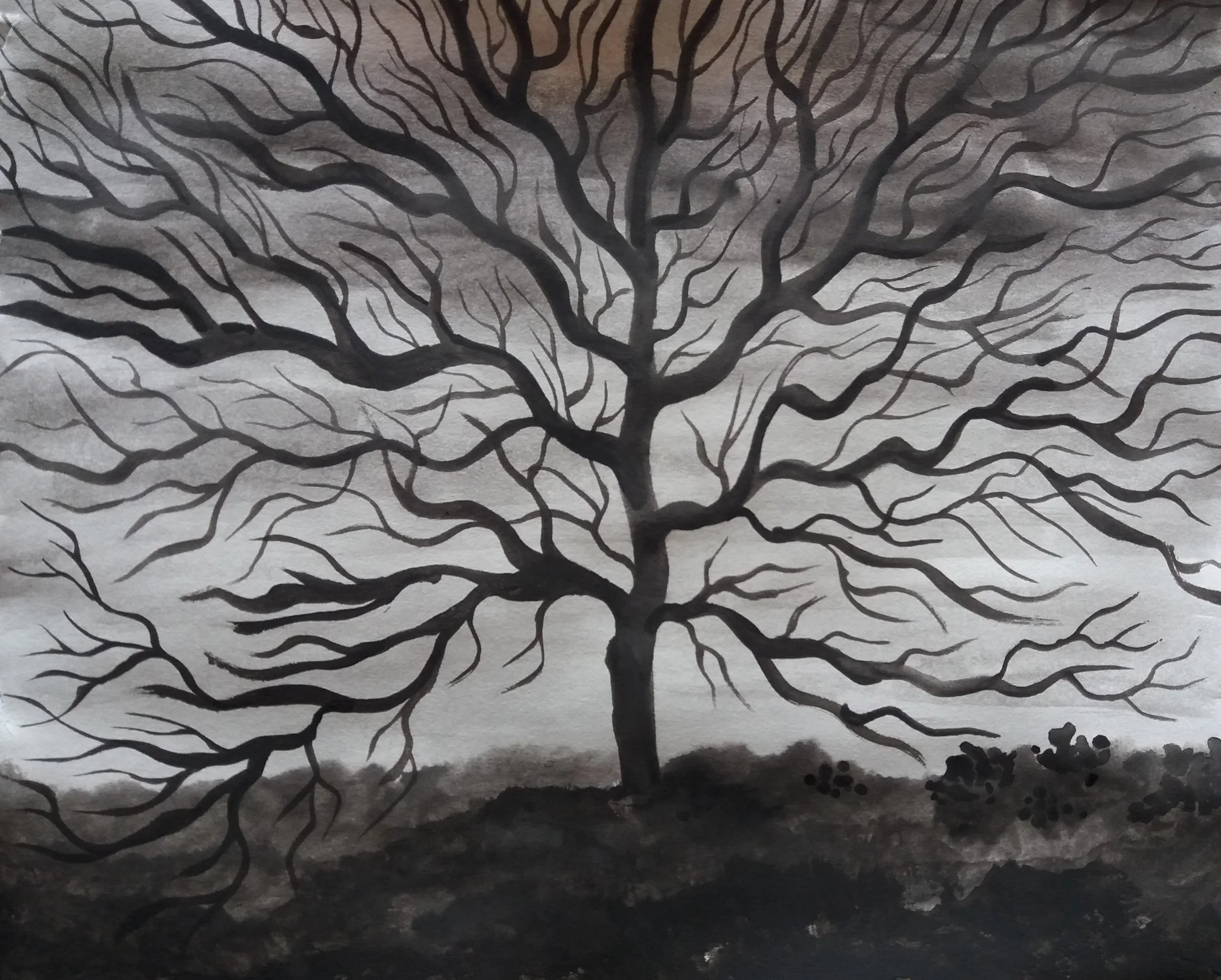 Tree / Indian Ink on paper / 29.7 x 21 cm / 2020