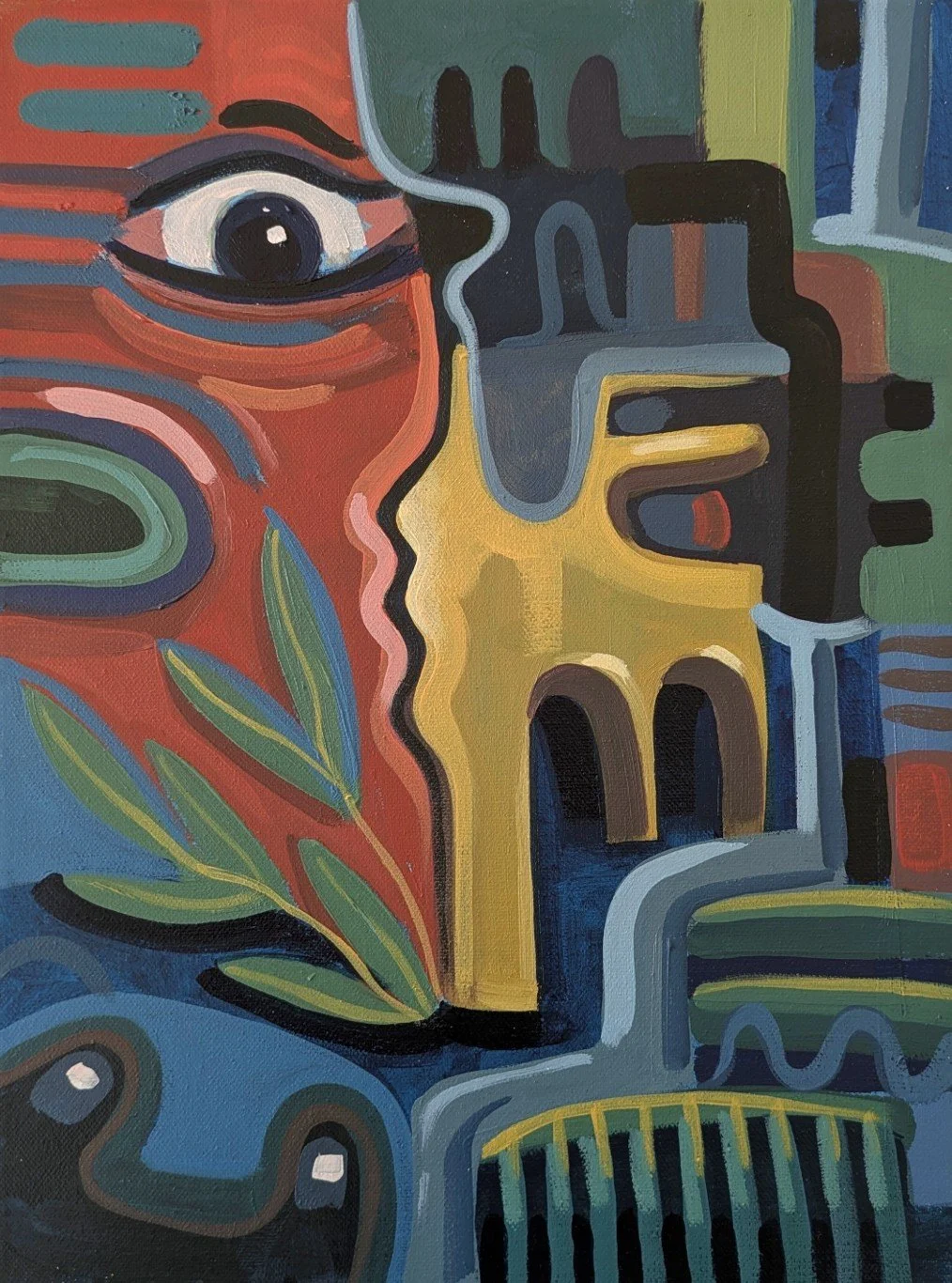Phases Collection, Adaptation / Acrylic and Oil on Canvas / 40 x 30 cm / 2025 / SOLD