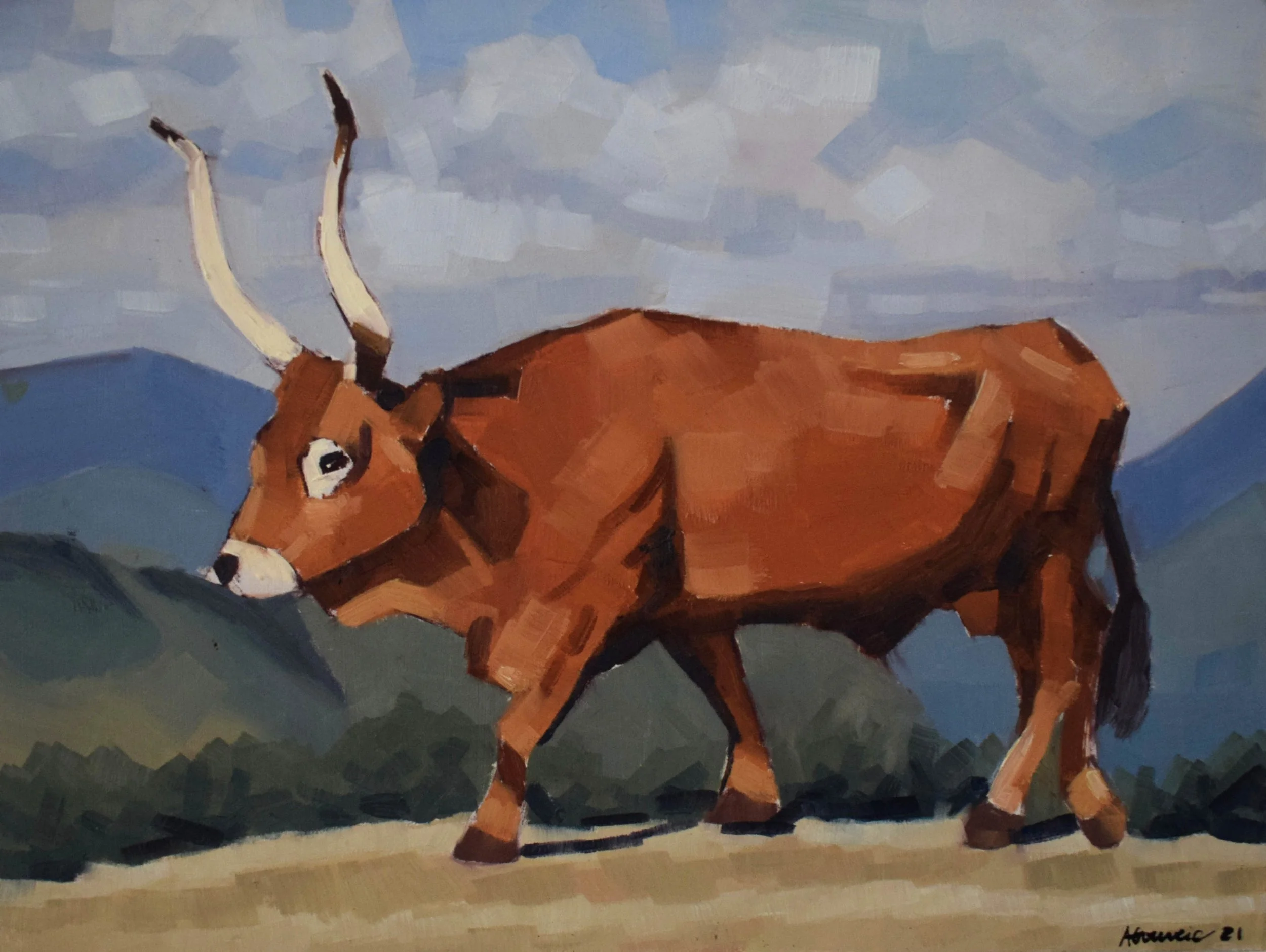 Cachena / Oil on Wood / 40 x 30 cm / 2021