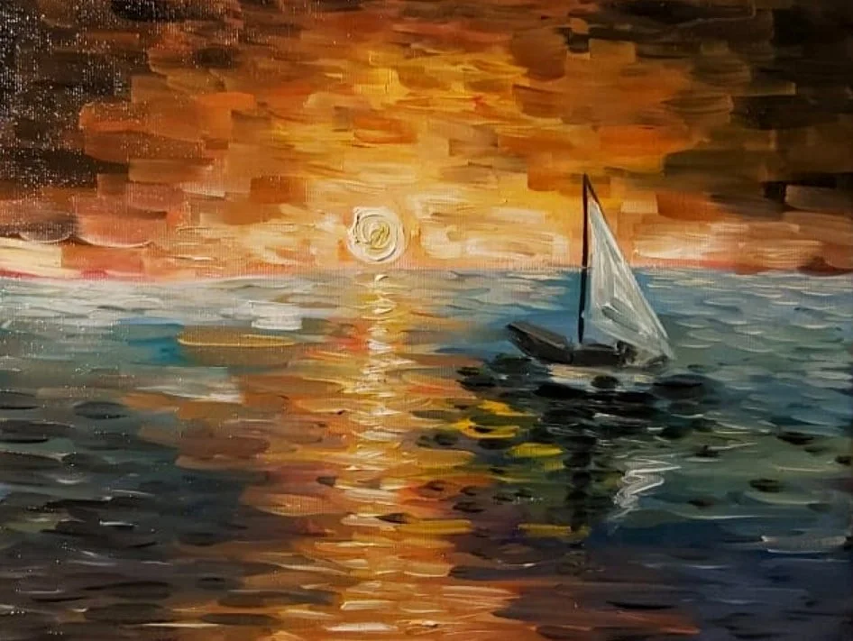 Sunset / 40 x 30 cm / Oil on Cavas / 2021