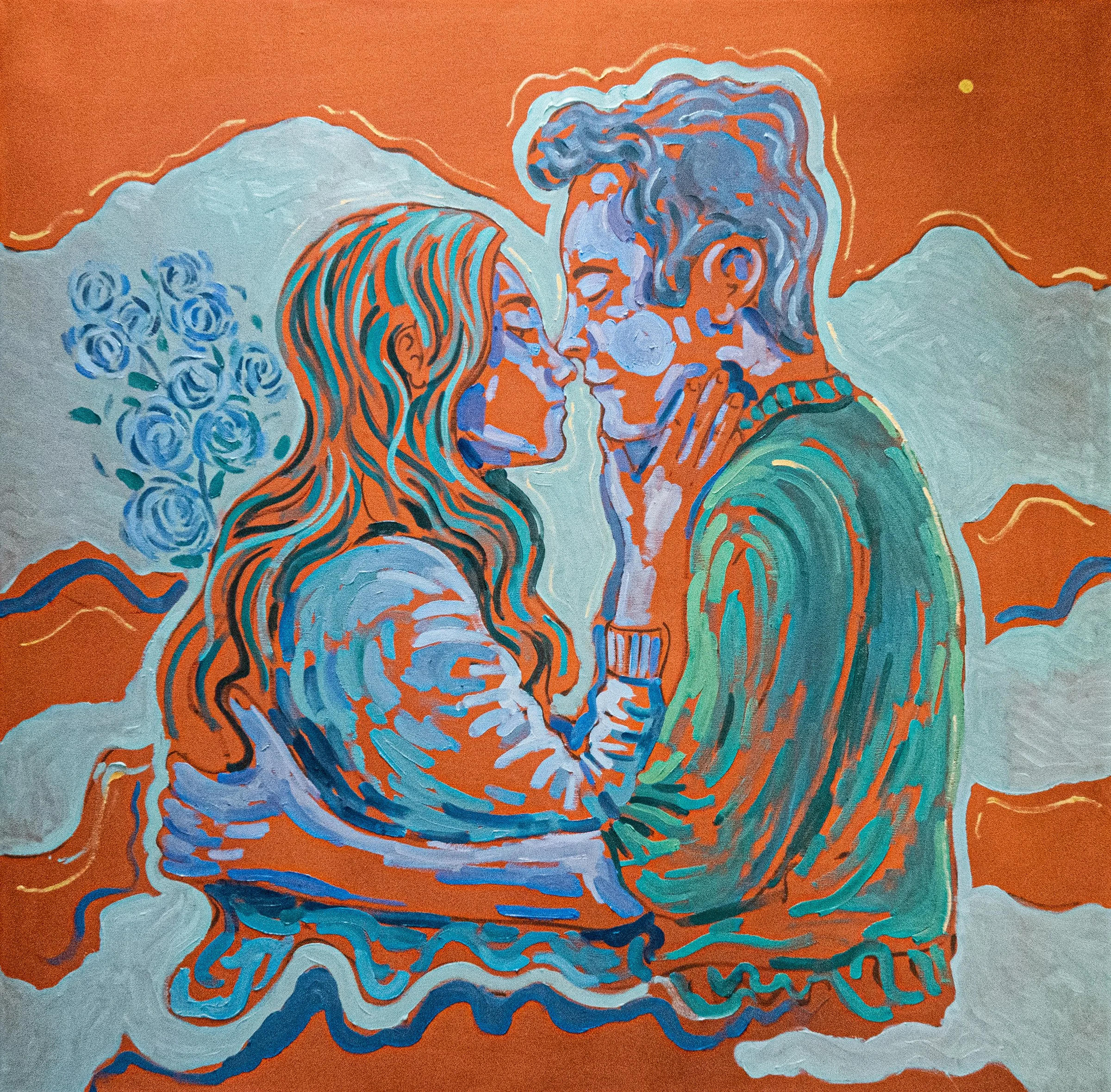 Kiss / Oil on Canvas / 100 x 100 cm / 2023