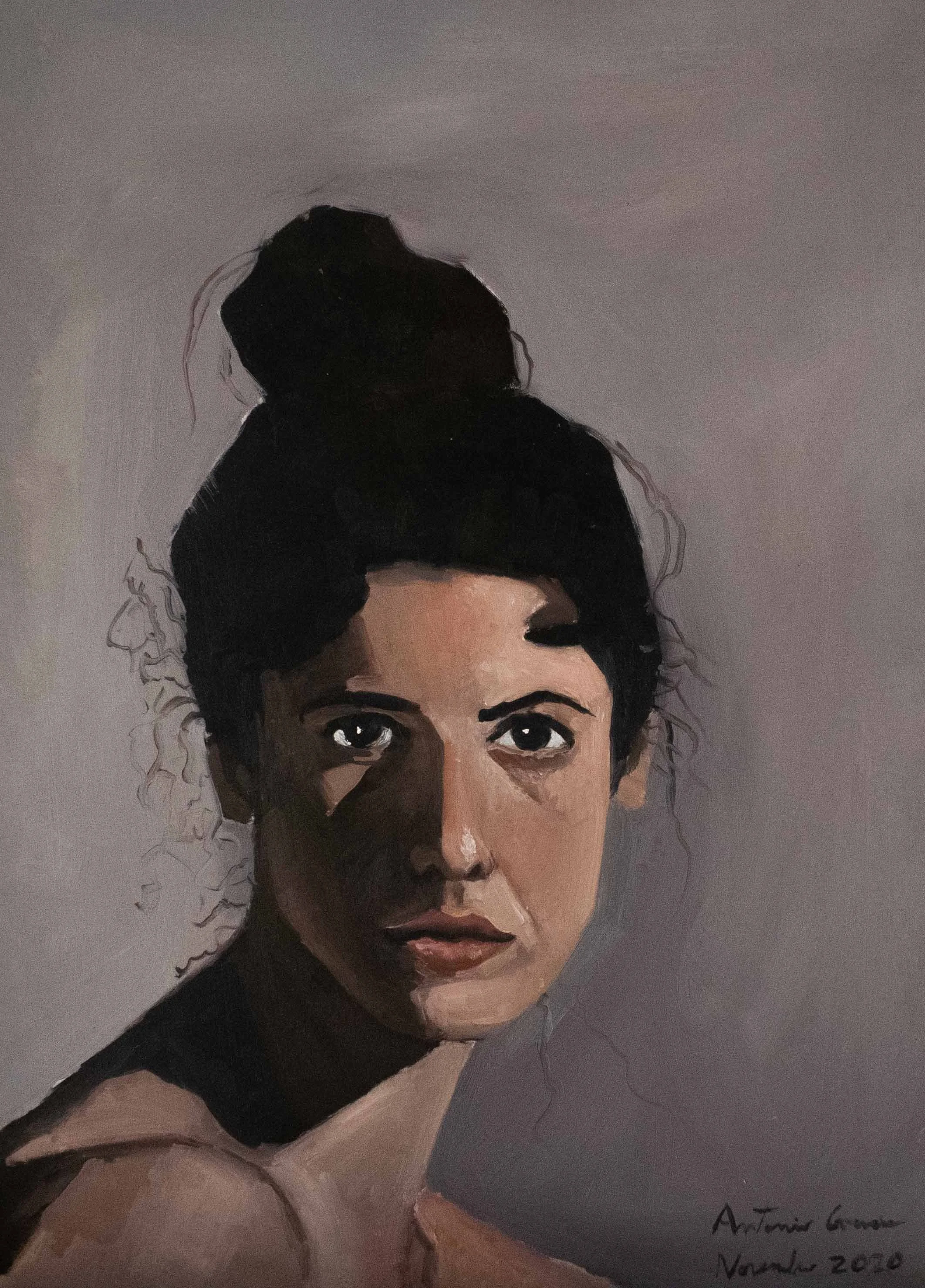 Portrait Study / Oil on Wood / 40 x 30 cm / 2021