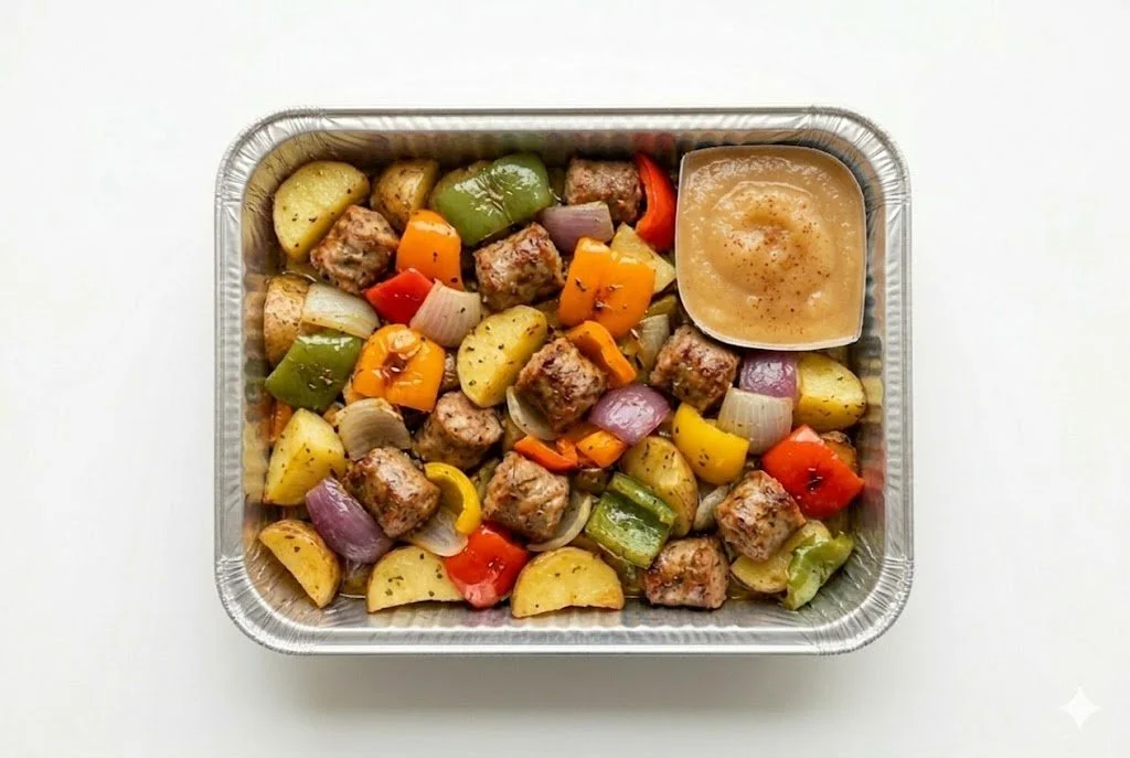 PAN-ROASTED Sausage, Potatoes, Peppers & Onions
