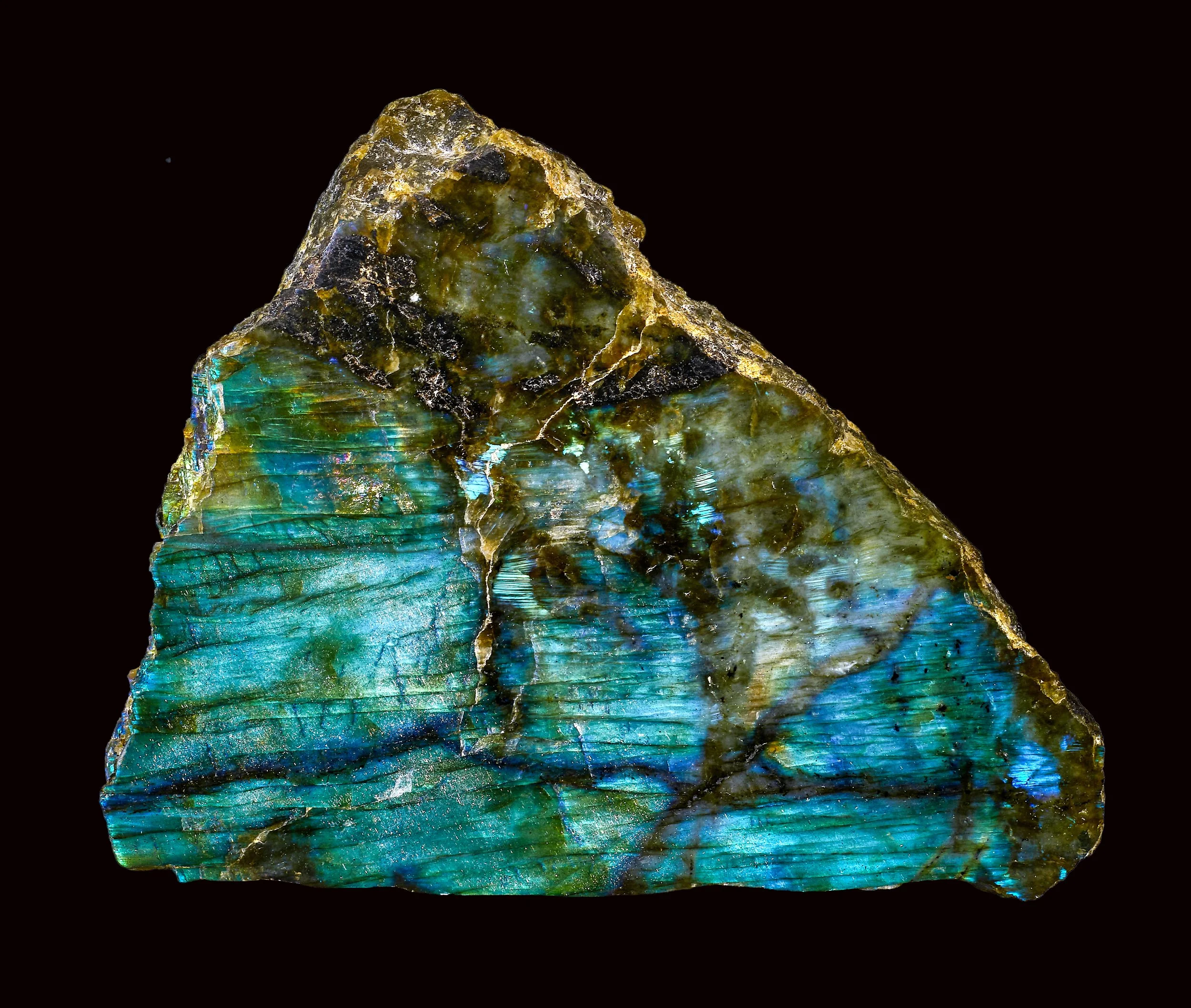 Anschliff Labradorit (halbpoliert)